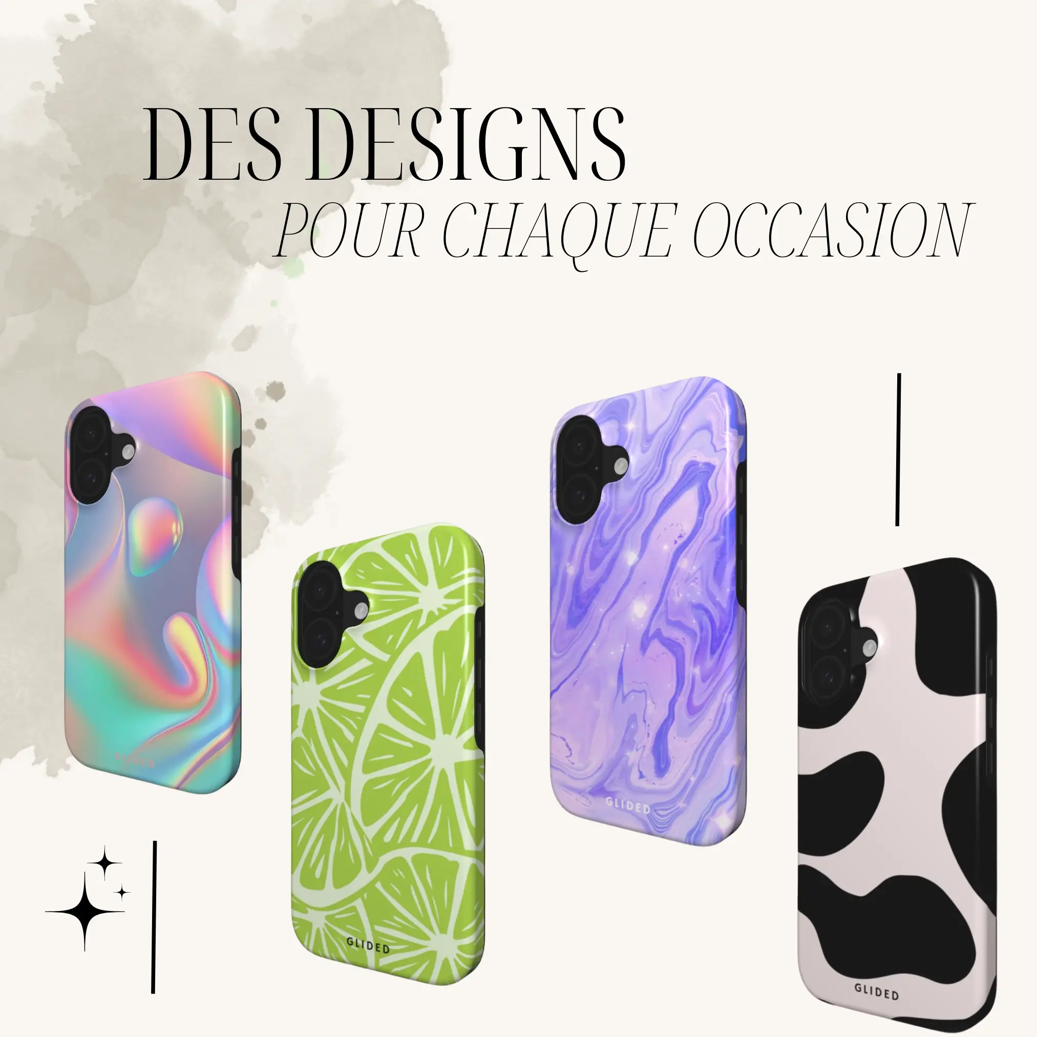 Coque Samsung Galaxy S24 Plus Avec Cordon - Design Vague Ondulée - Silicone Souple - Protection Et Style - Violet