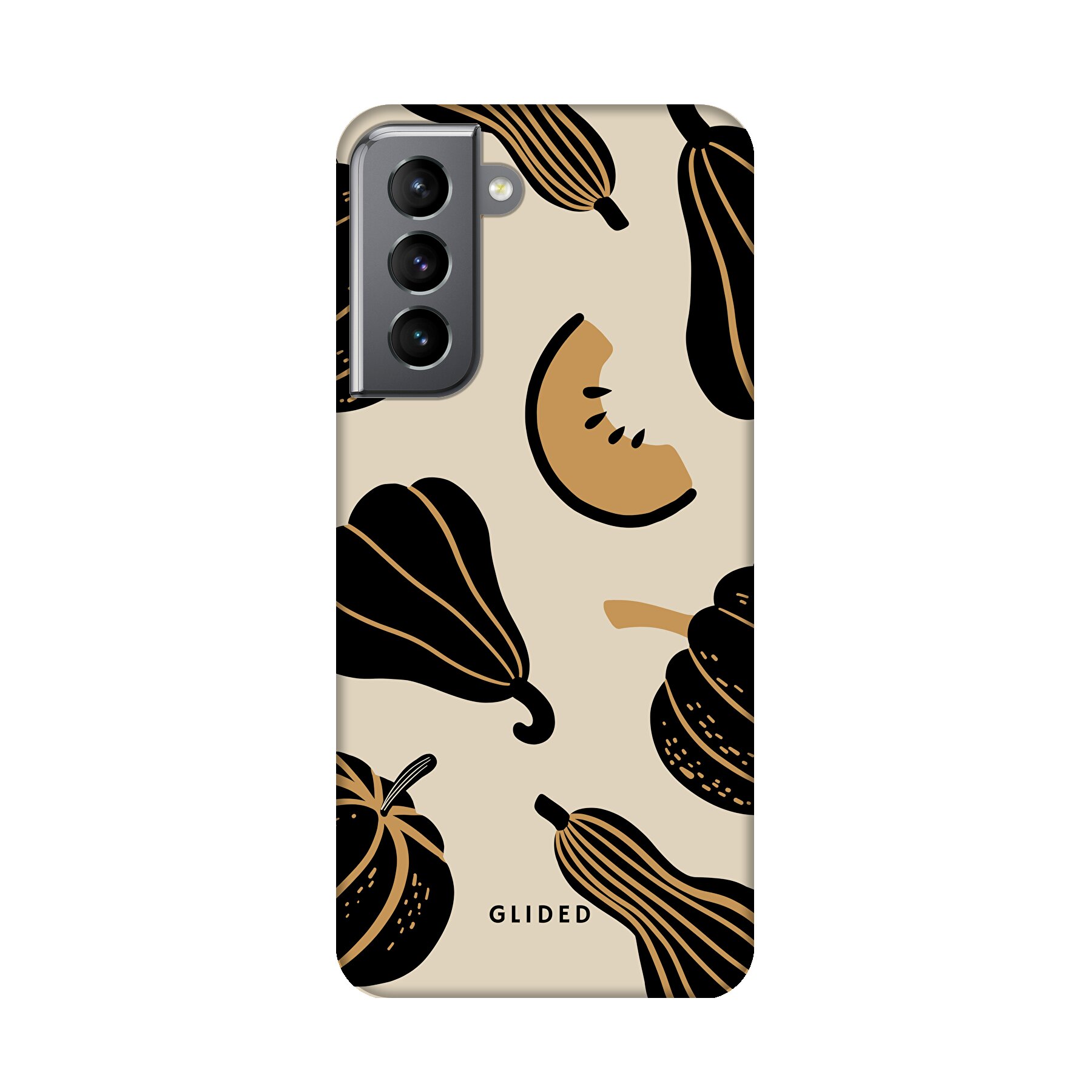 Izdelek slika Beige and Black Pumpkin - Samsung Galaxy S21 5G Ohišje za telefon