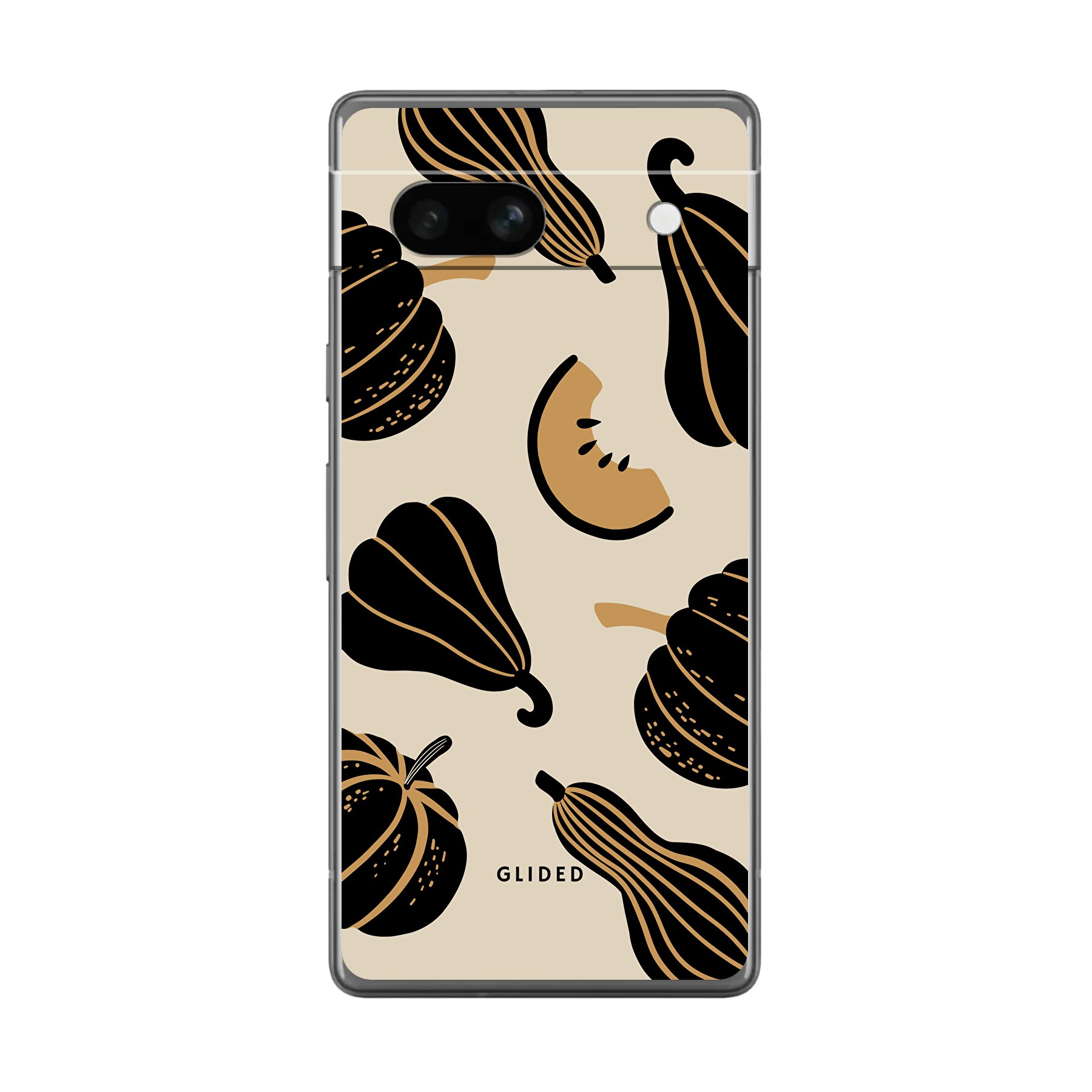 Beige and Black Pumpkin - Google Pixel 7a Handyhülle