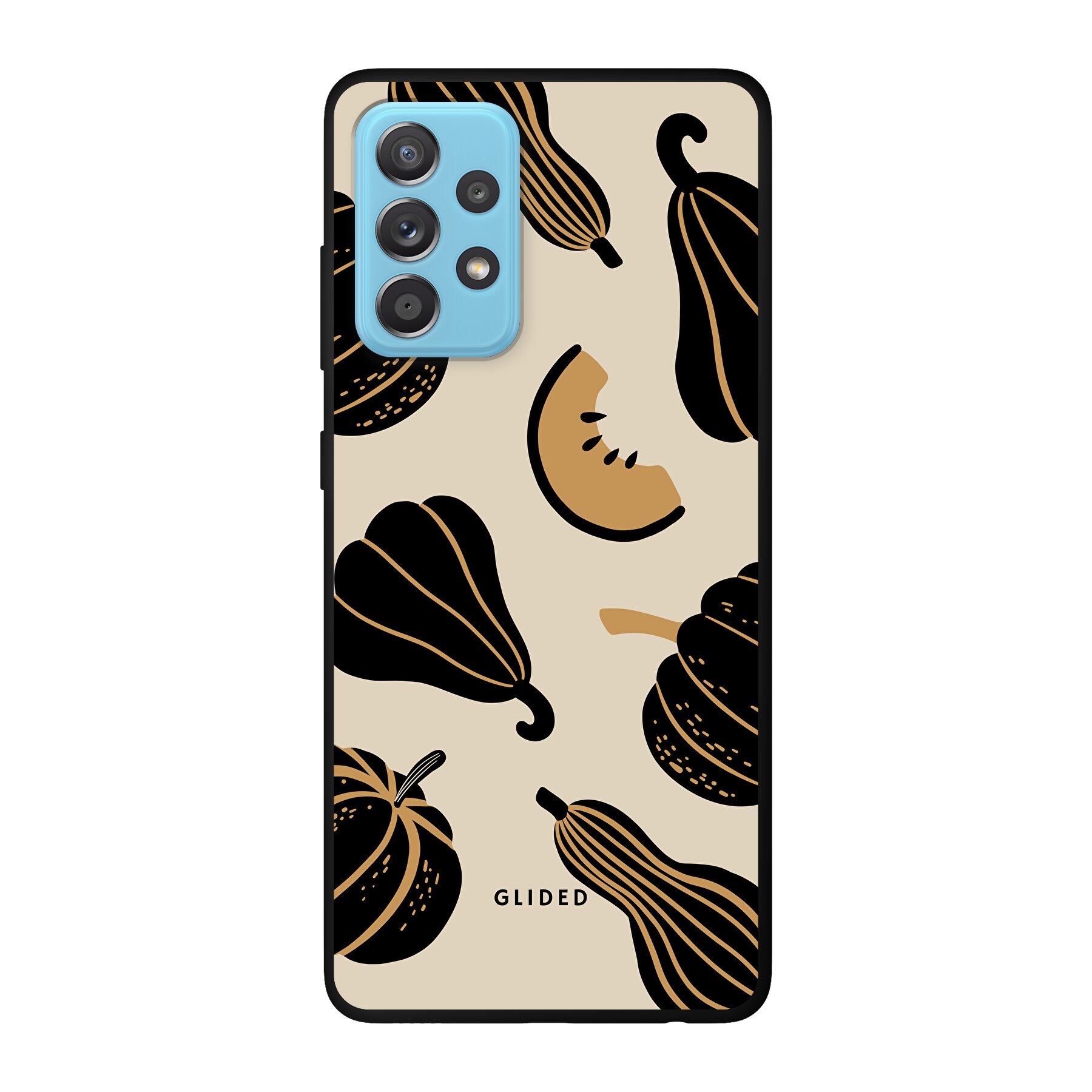 Image du produit Beige and Black Pumpkin - Samsung Galaxy A52 Coque de téléphone