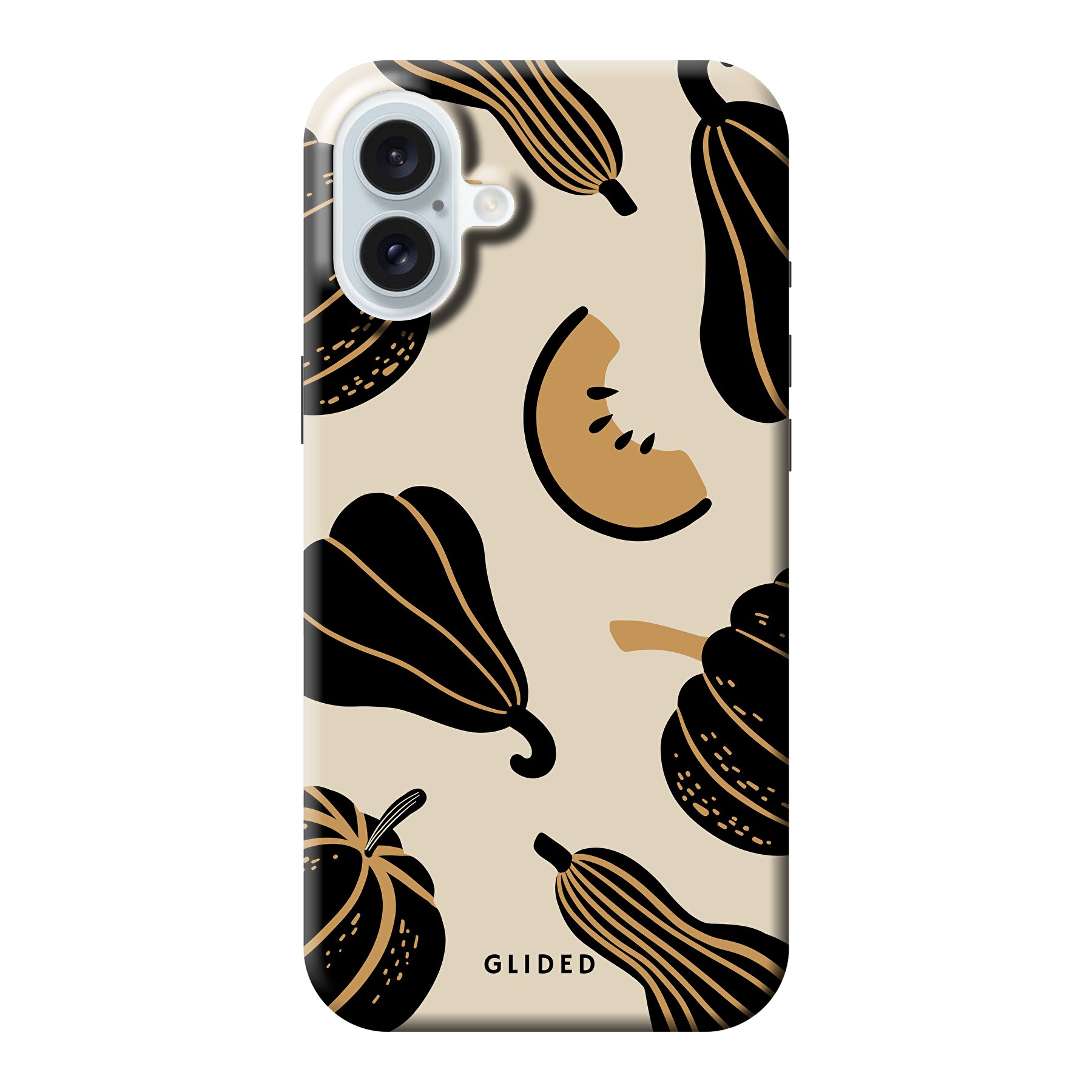 Produktbild Beige and Black Pumpkin - iPhone 16 Plus Handyhülle