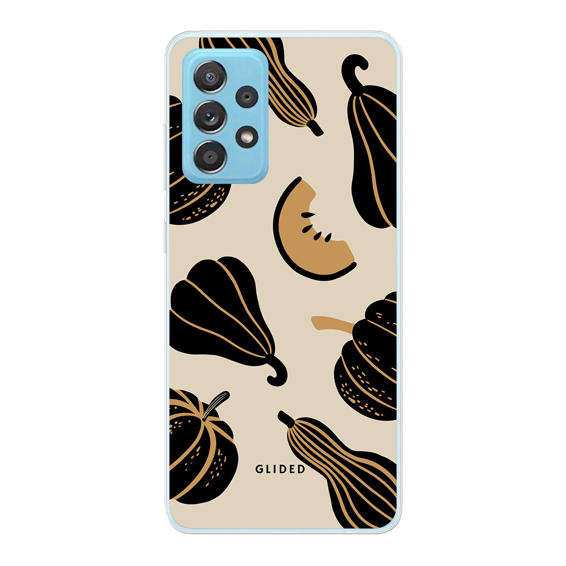 Beige and Black Pumpkin - Samsung Galaxy A73 5G Handyhülle