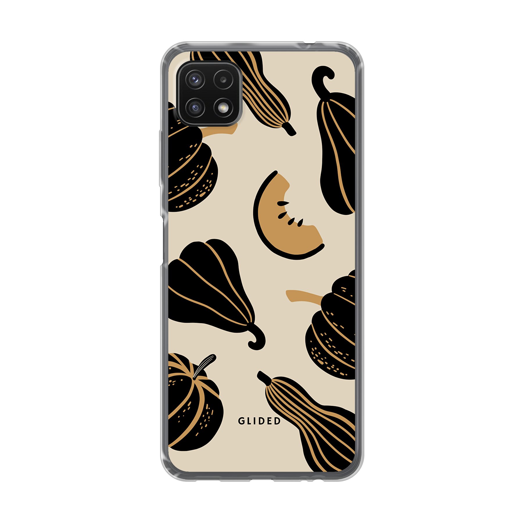 Beige and Black Pumpkin - Samsung Galaxy A22 5G Handyhülle
