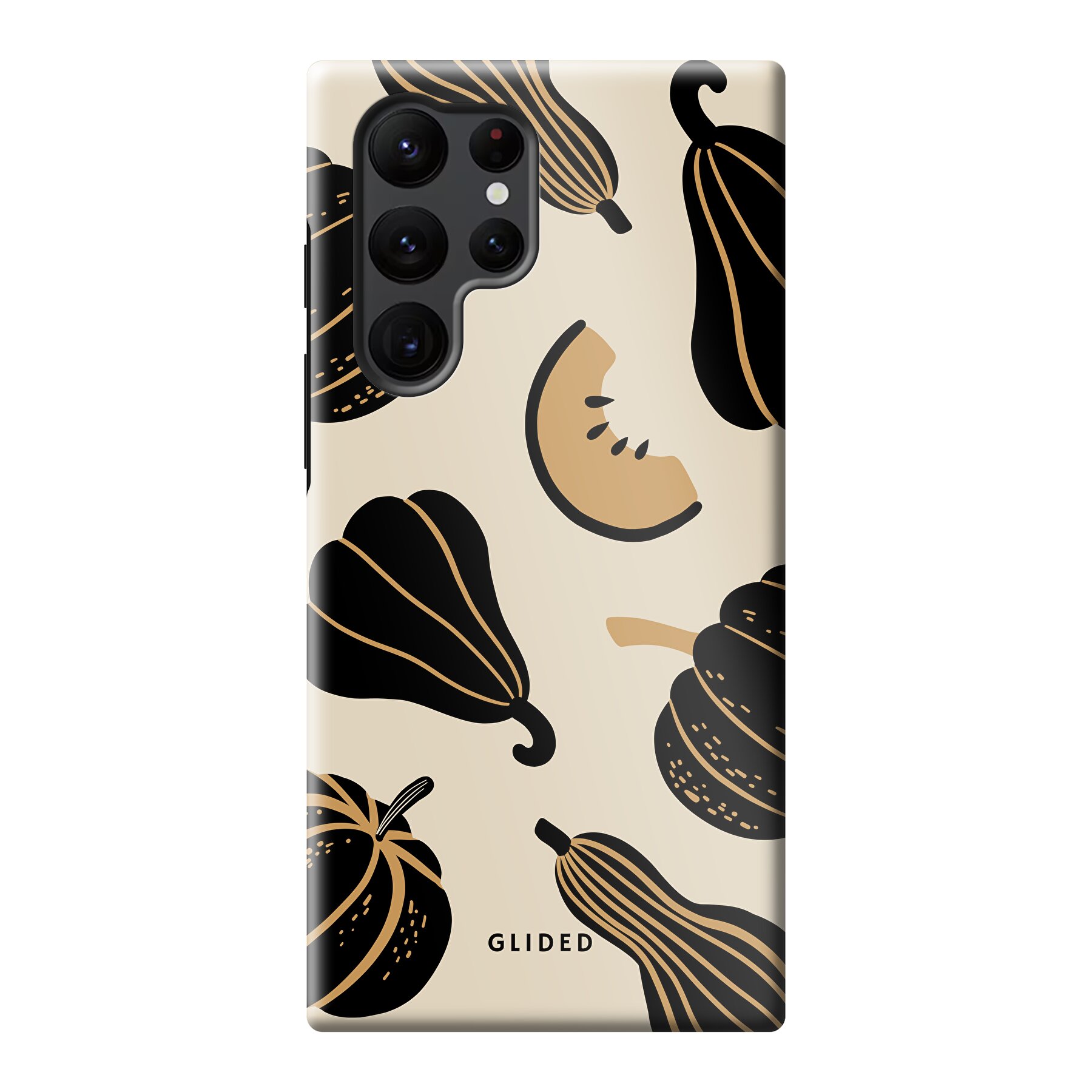 Image du produit Beige and Black Pumpkin - Samsung Galaxy S22 Ultra Coque de téléphone