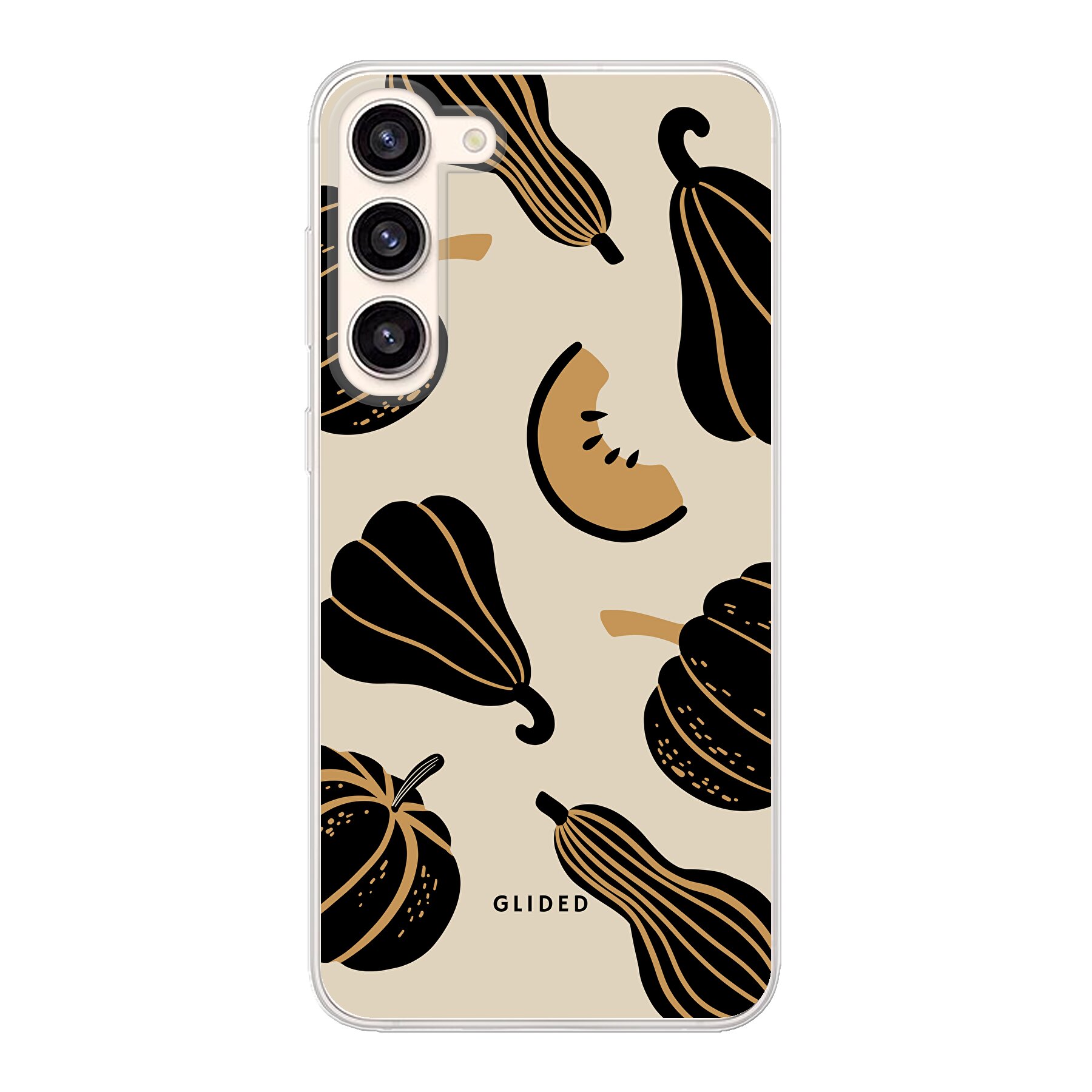 Image du produit Beige and Black Pumpkin - Samsung Galaxy S23 Plus Coque de téléphone