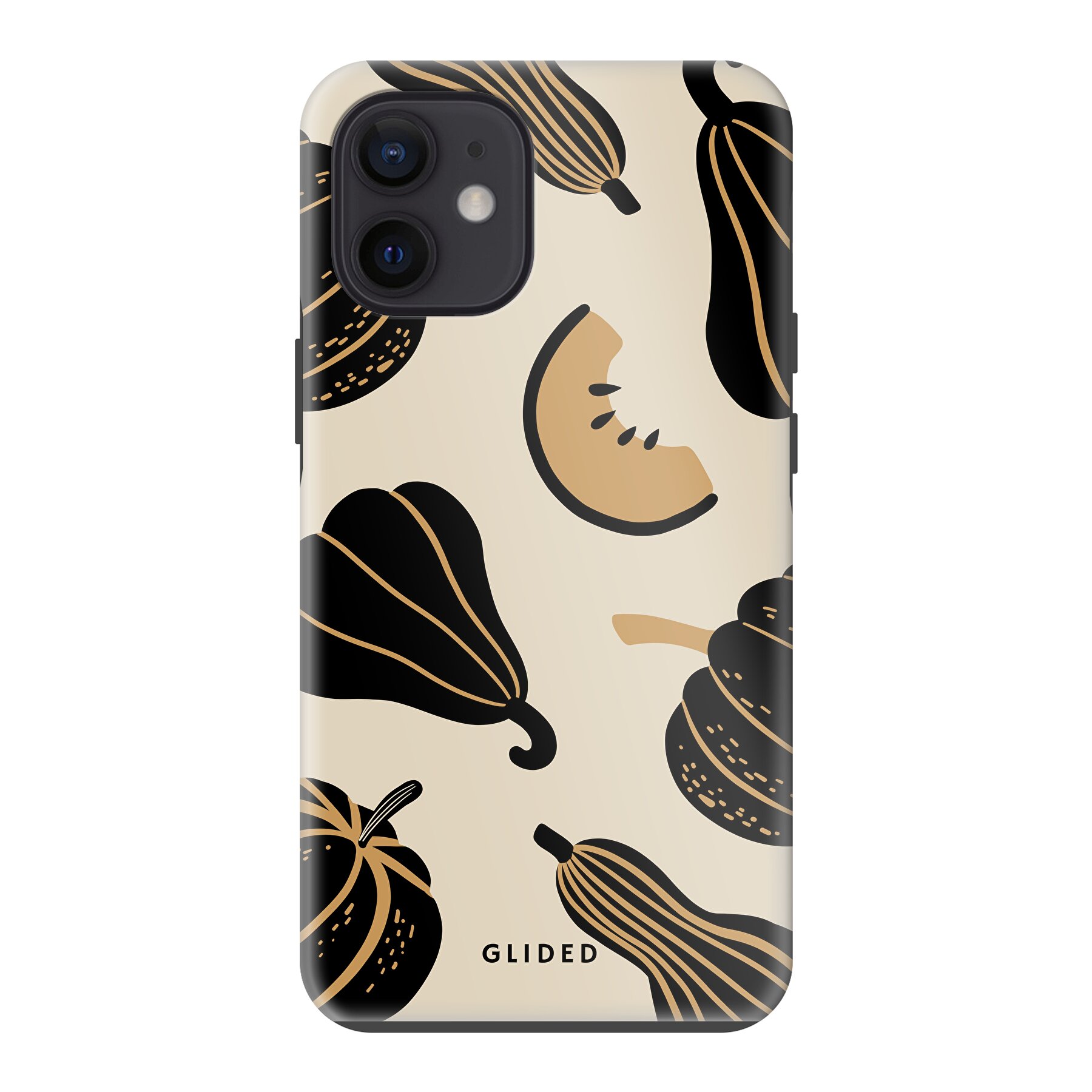 Image du produit Beige and Black Pumpkin - iPhone 12 mini Coque de téléphone