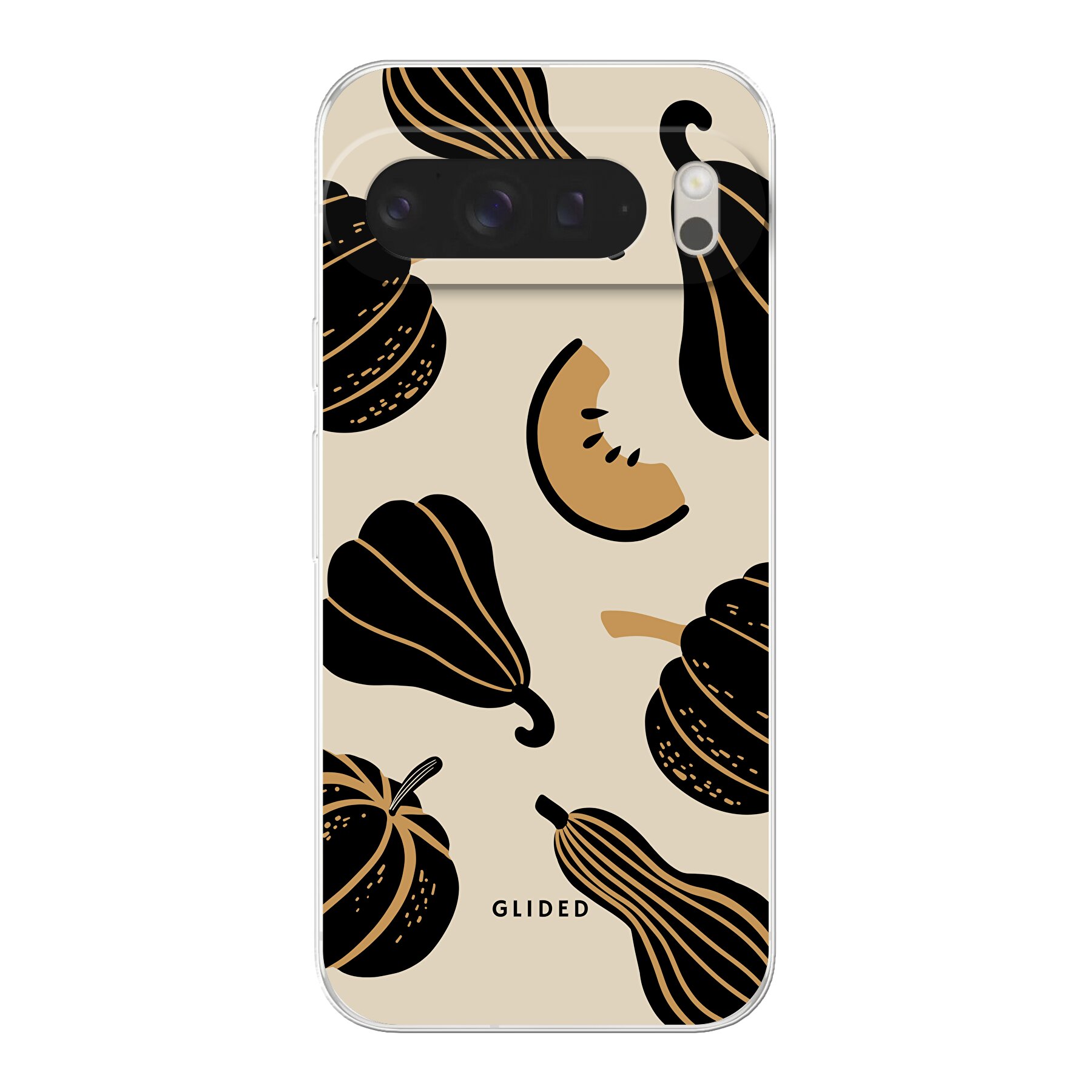 Image du produit Beige and Black Pumpkin - Google Pixel 9 Pro XL Coque de téléphone