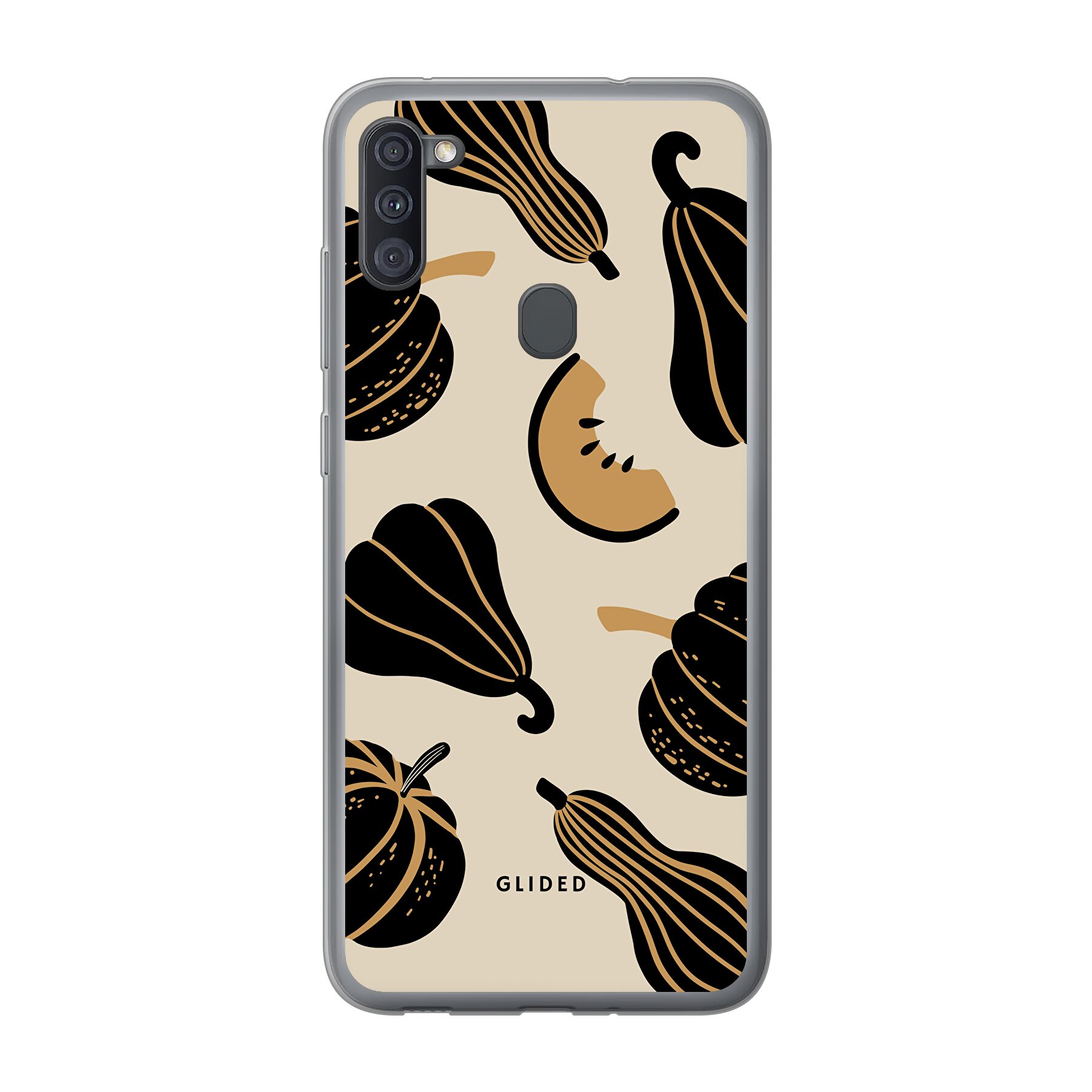 Produktbild Beige and Black Pumpkin - Samsung Galaxy A11 Handyhülle