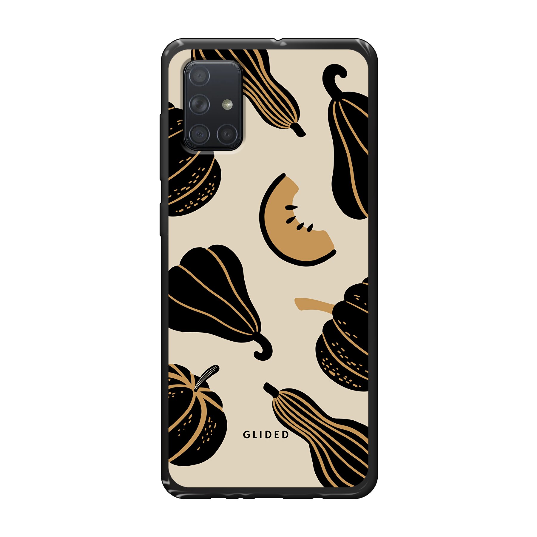 Beige and Black Pumpkin - Samsung Galaxy A71 Handyhülle