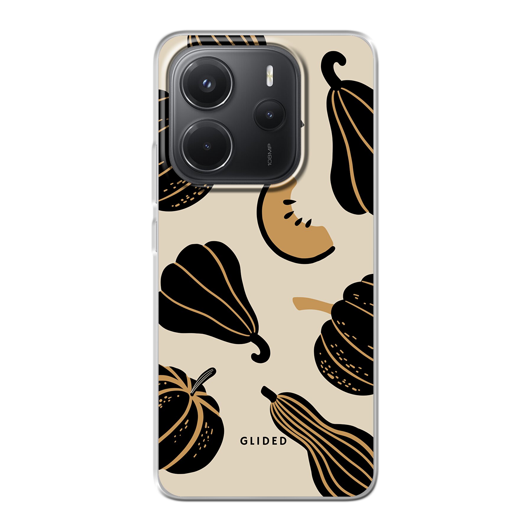 Produktbild Beige and Black Pumpkin - Xiaomi Redmi Note 14 4G Handyhülle