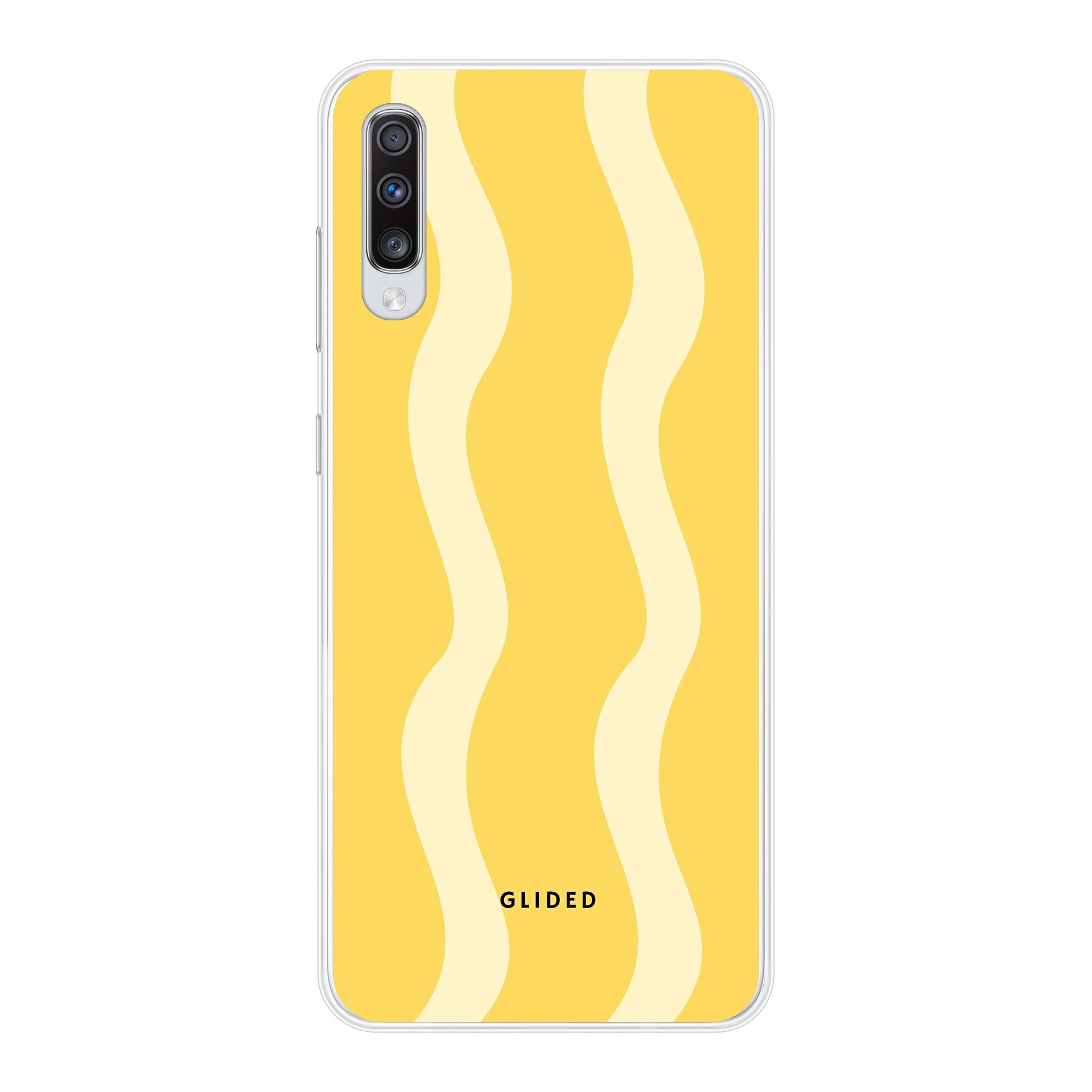 Yellow Wavy - Samsung Galaxy A70 Handyhülle