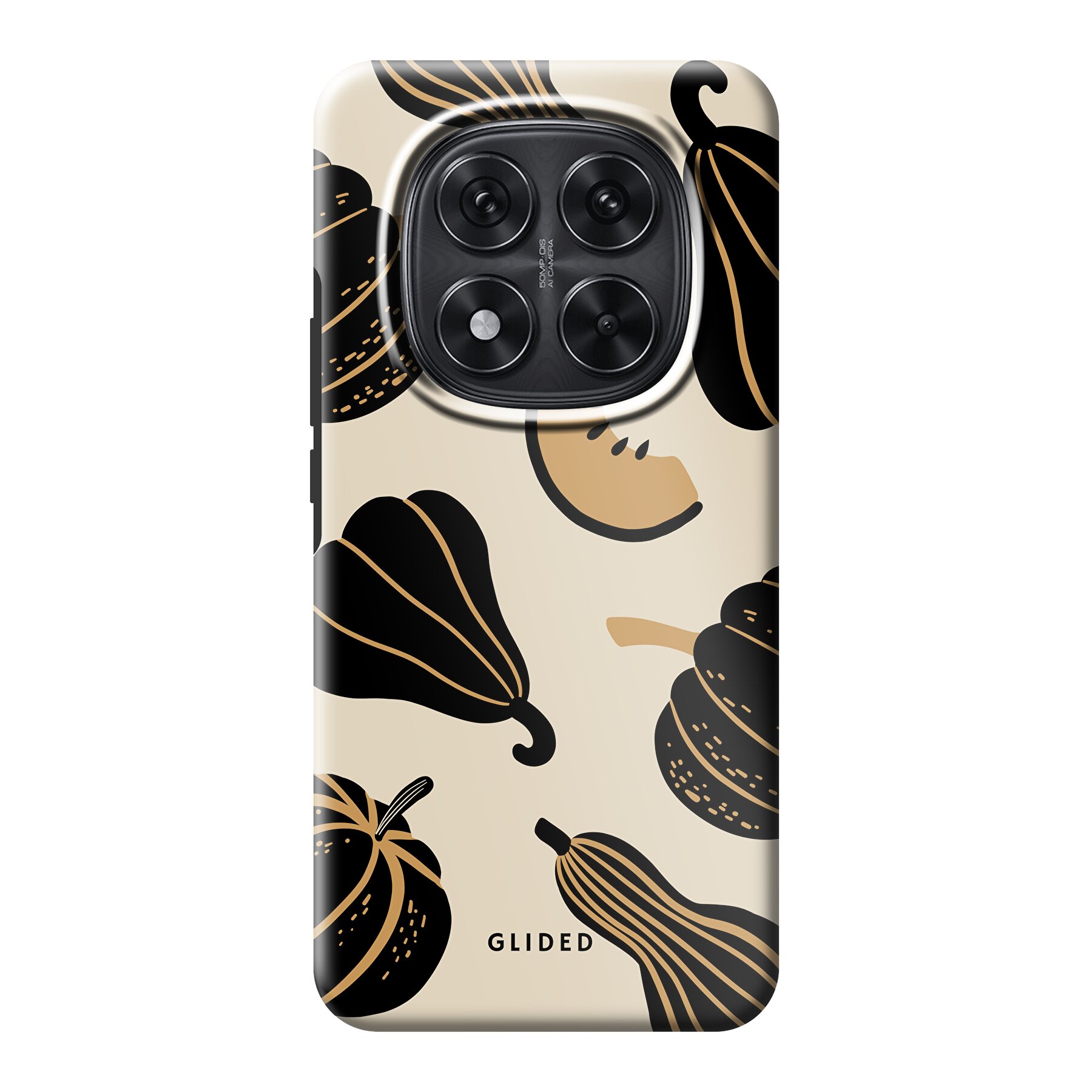 Image du produit Beige and Black Pumpkin - Xiaomi Redmi Note 14 Pro 5G Coque de téléphone