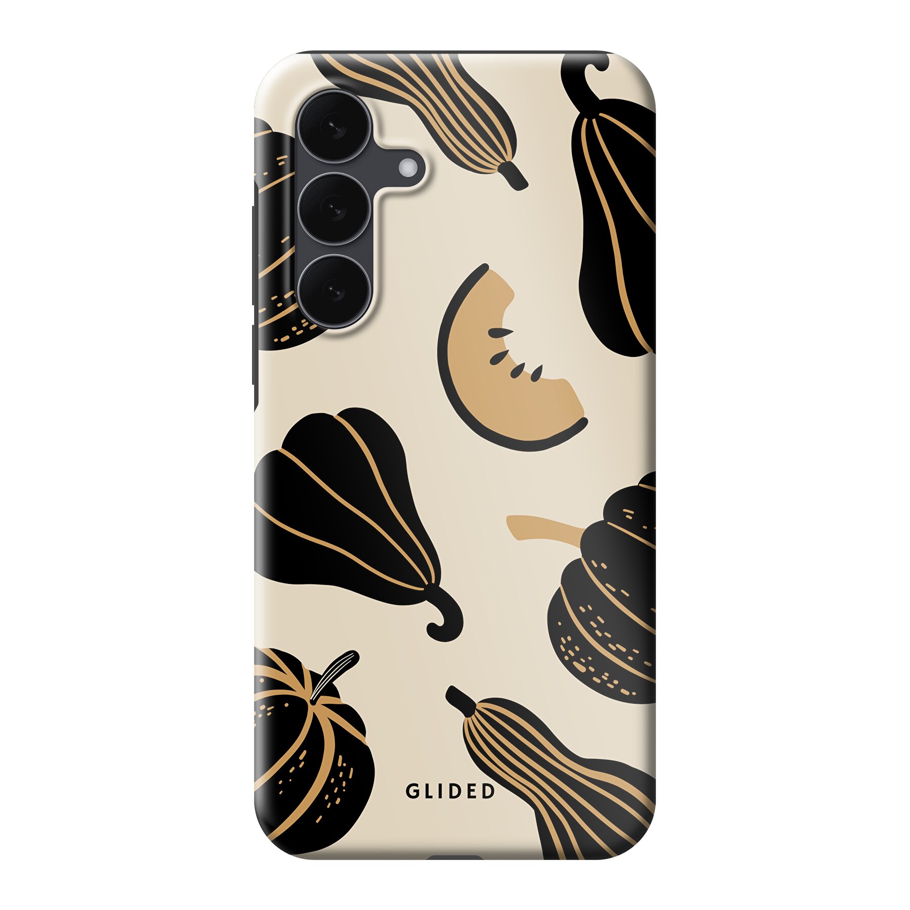 Tuotekuva Beige and Black Pumpkin - Samsung Galaxy S25 FE Puhelimen suojakuori