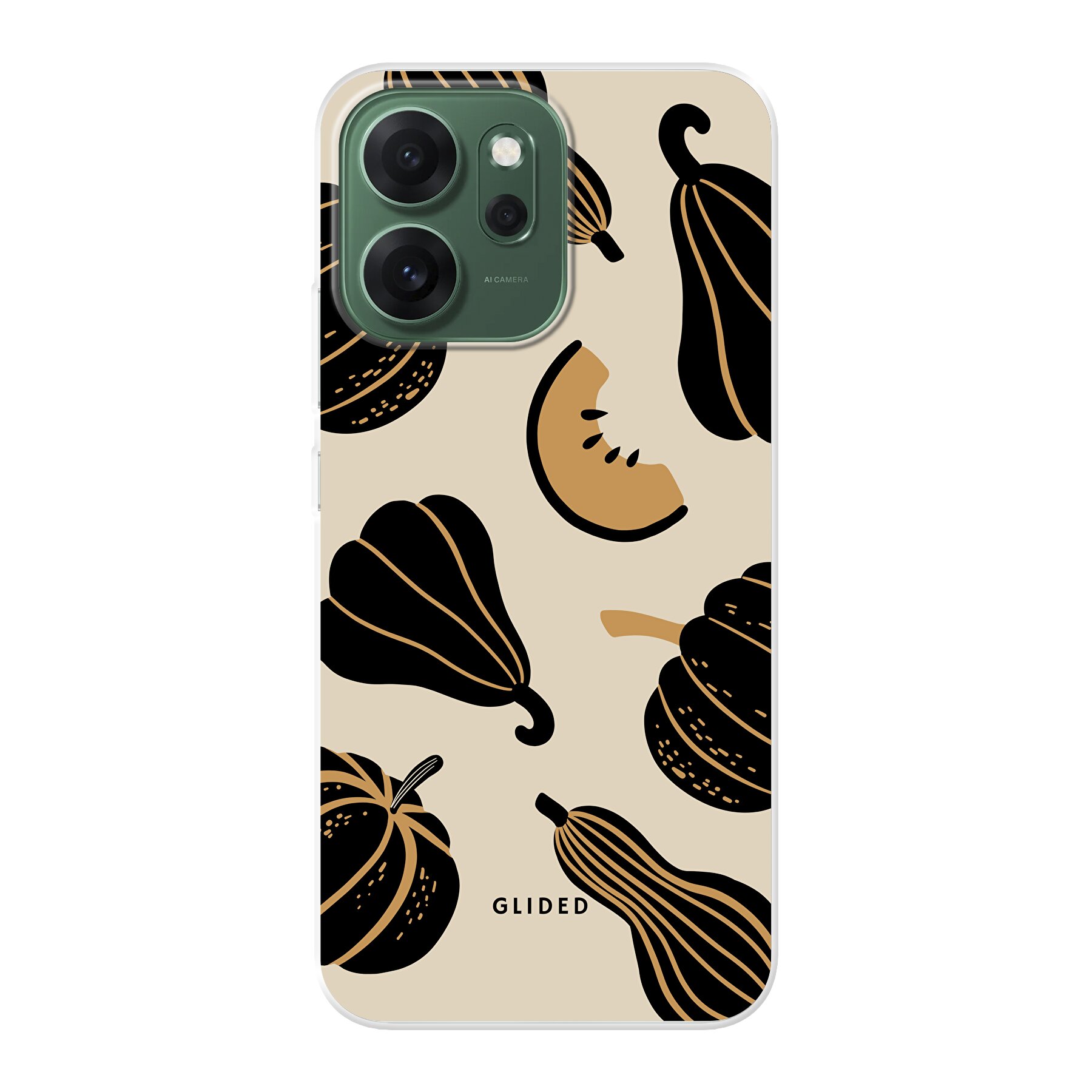 Beige and Black Pumpkin - Oppo Reno14 F Handyhülle