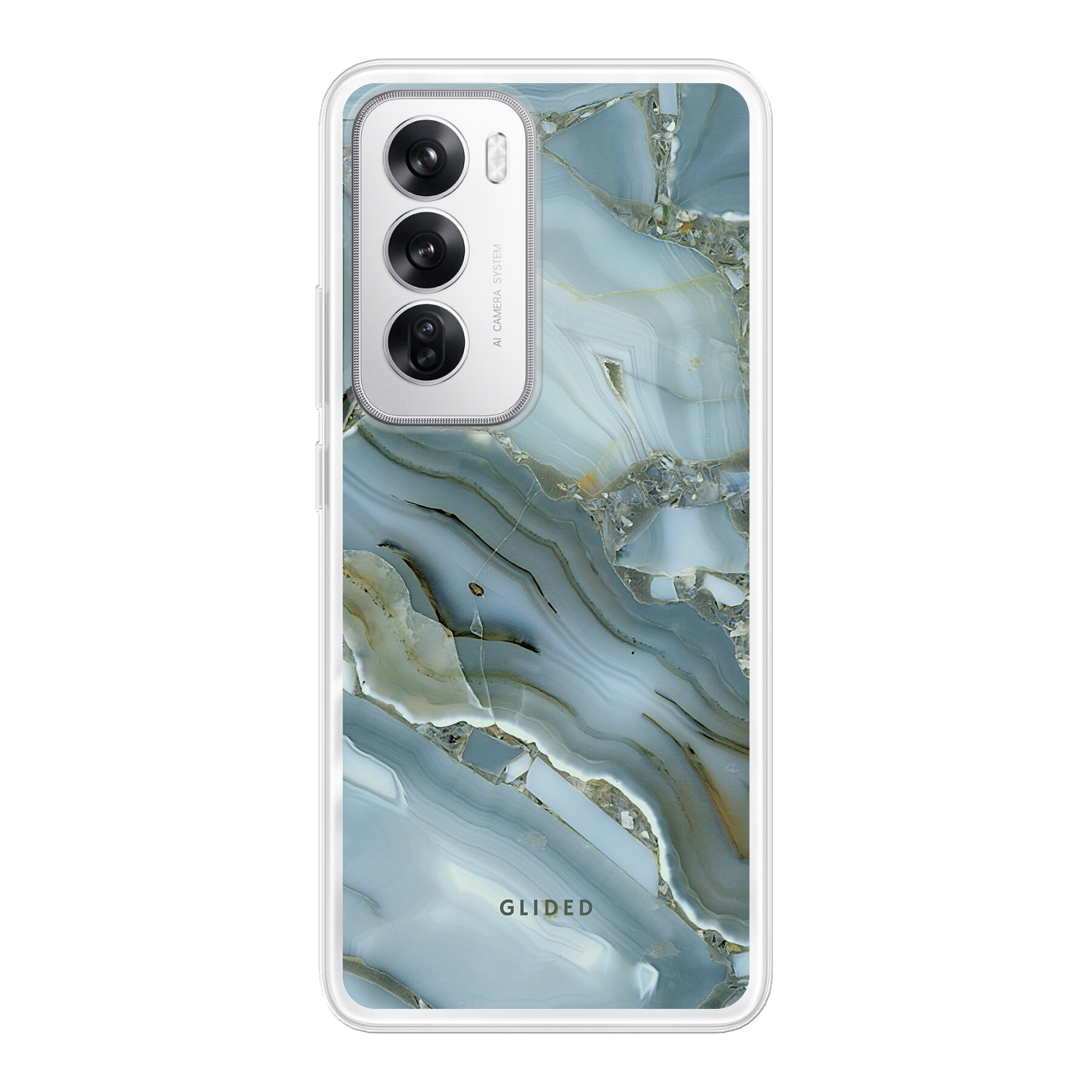 Green Marble - Oppo Reno12 Handyhülle
