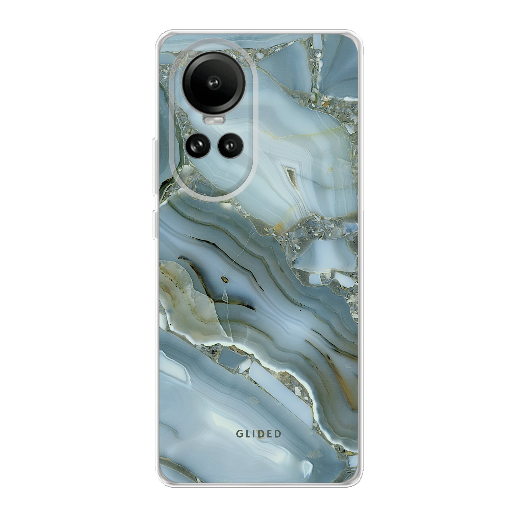 Green Marble - Oppo Reno 10 Handyhülle