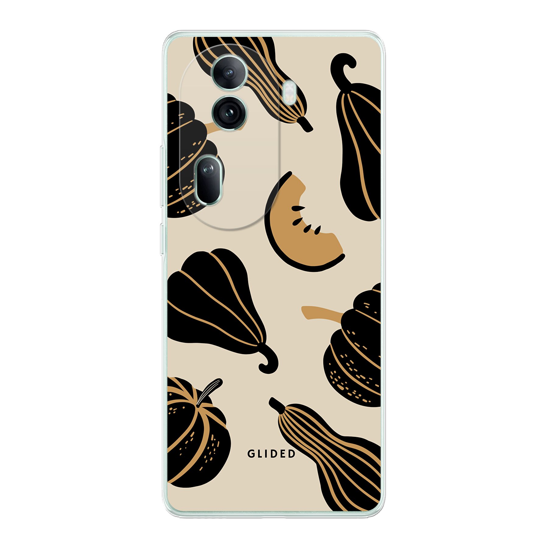 Beige and Black Pumpkin - Oppo Reno 11 Pro Handyhülle
