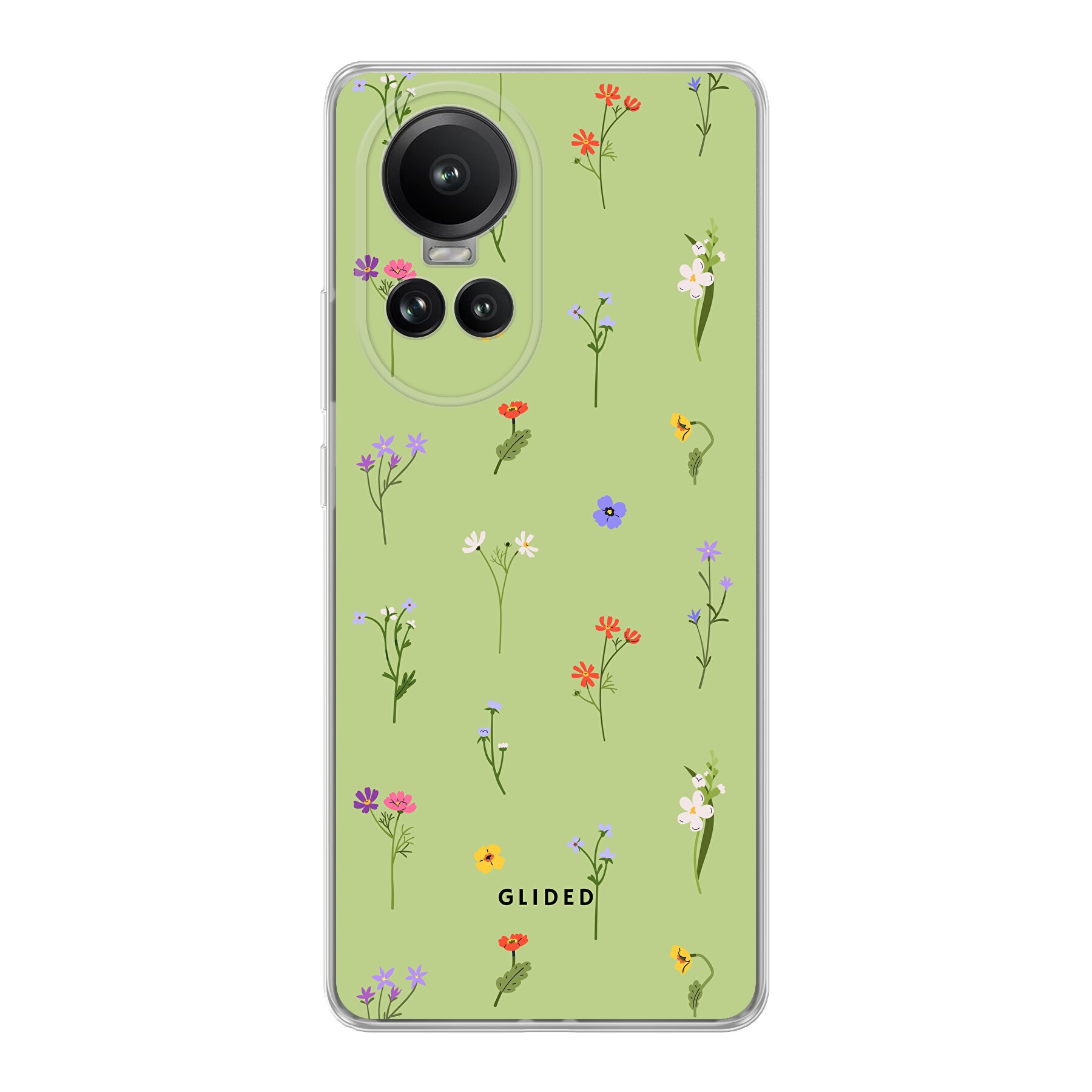Green Floral - Oppo Reno 10 Pro Handyhülle