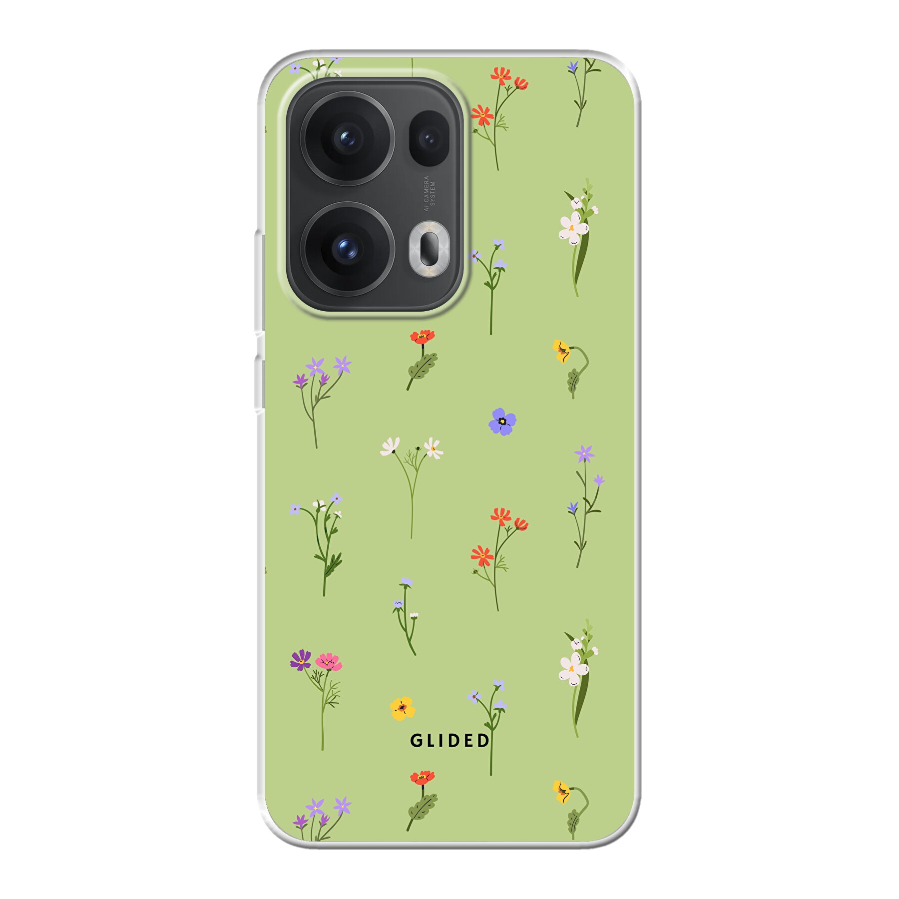 Green Floral - Oppo Reno13 Pro Handyhülle