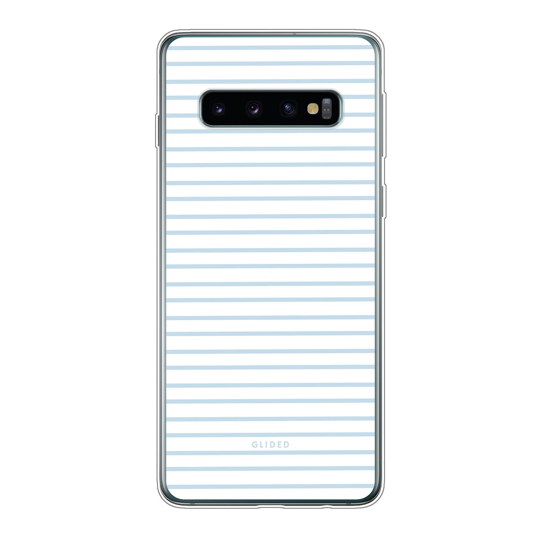 Blue & White Stripes - Samsung Galaxy S10 Handyhülle