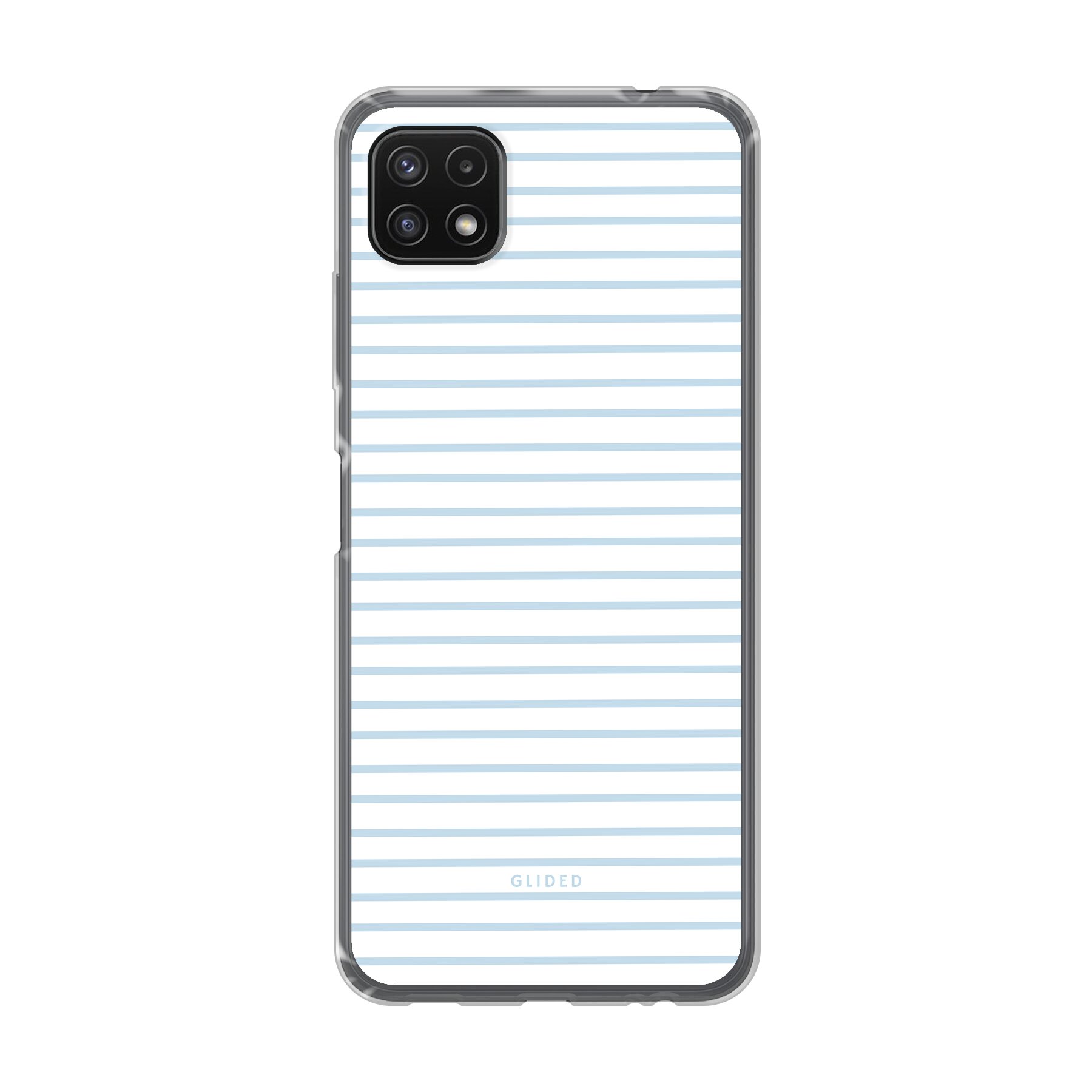 Produktbild Blue & White Stripes - Samsung Galaxy A22 5G Handyhülle