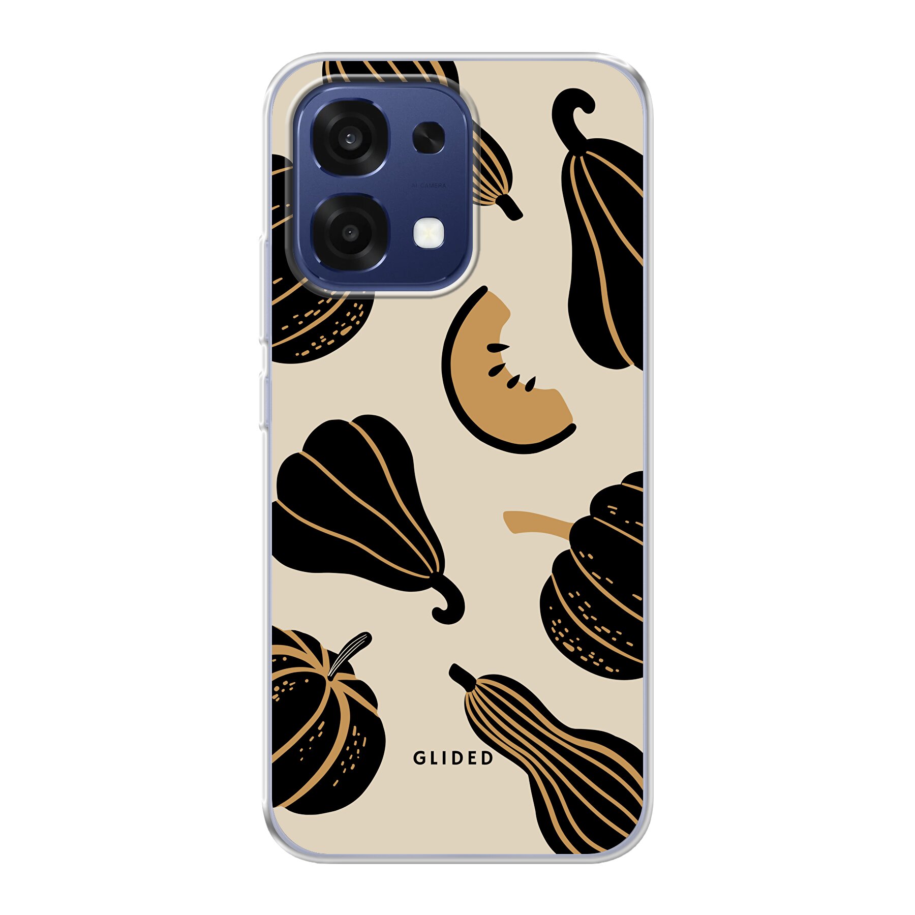 Image du produit Beige and Black Pumpkin - Oppo A6 Pro 4G Coque de téléphone
