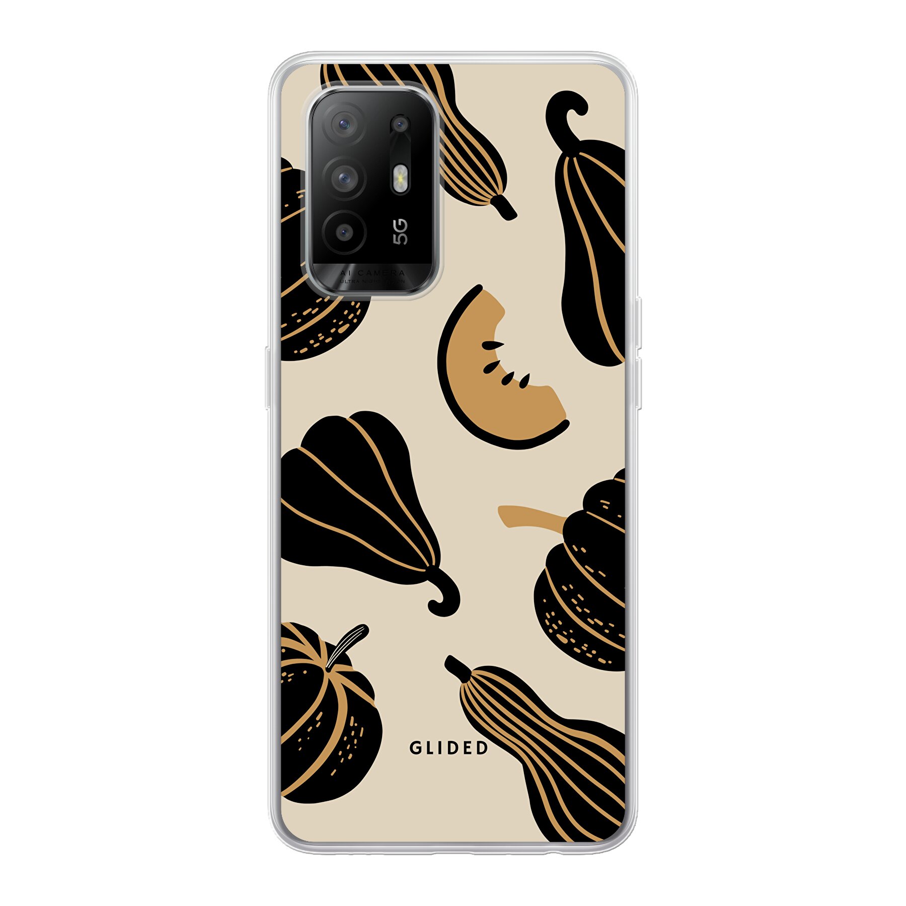 Image du produit Beige and Black Pumpkin - Oppo A95 5G Coque de téléphone