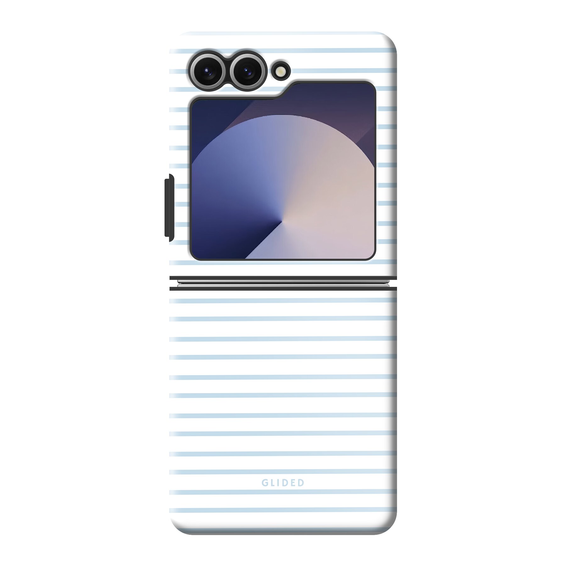 Produktbild Blue & White Stripes - Samsung Galaxy Z Flip6 Handyhülle