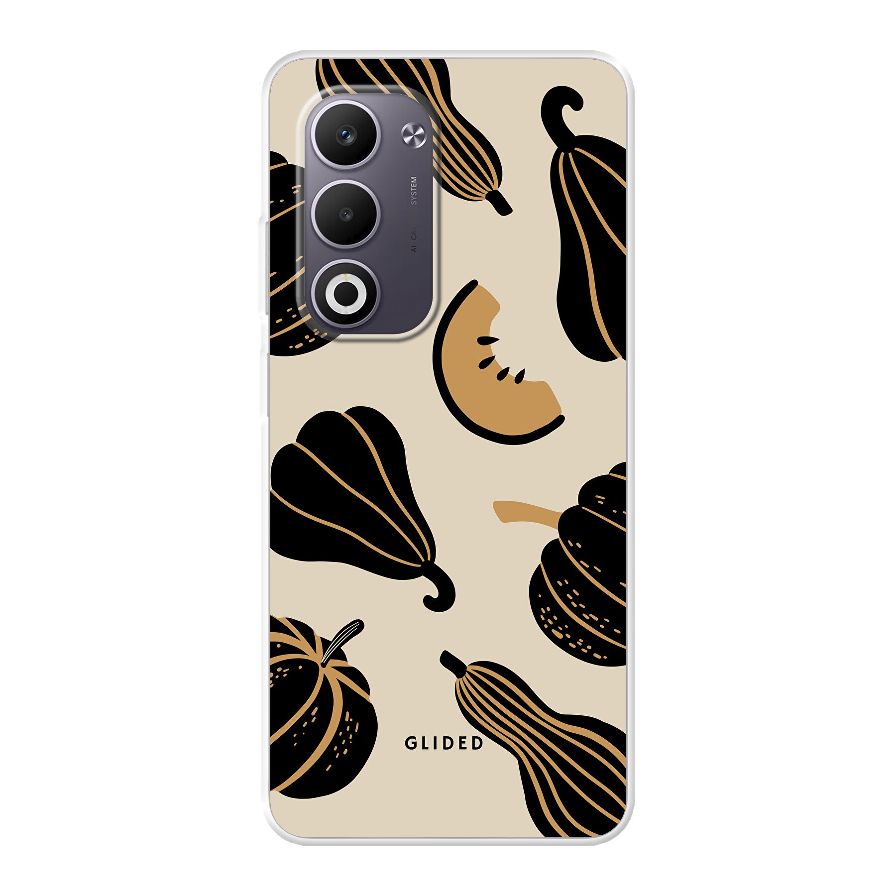 Image du produit Beige and Black Pumpkin - Oppo A5 Coque de téléphone