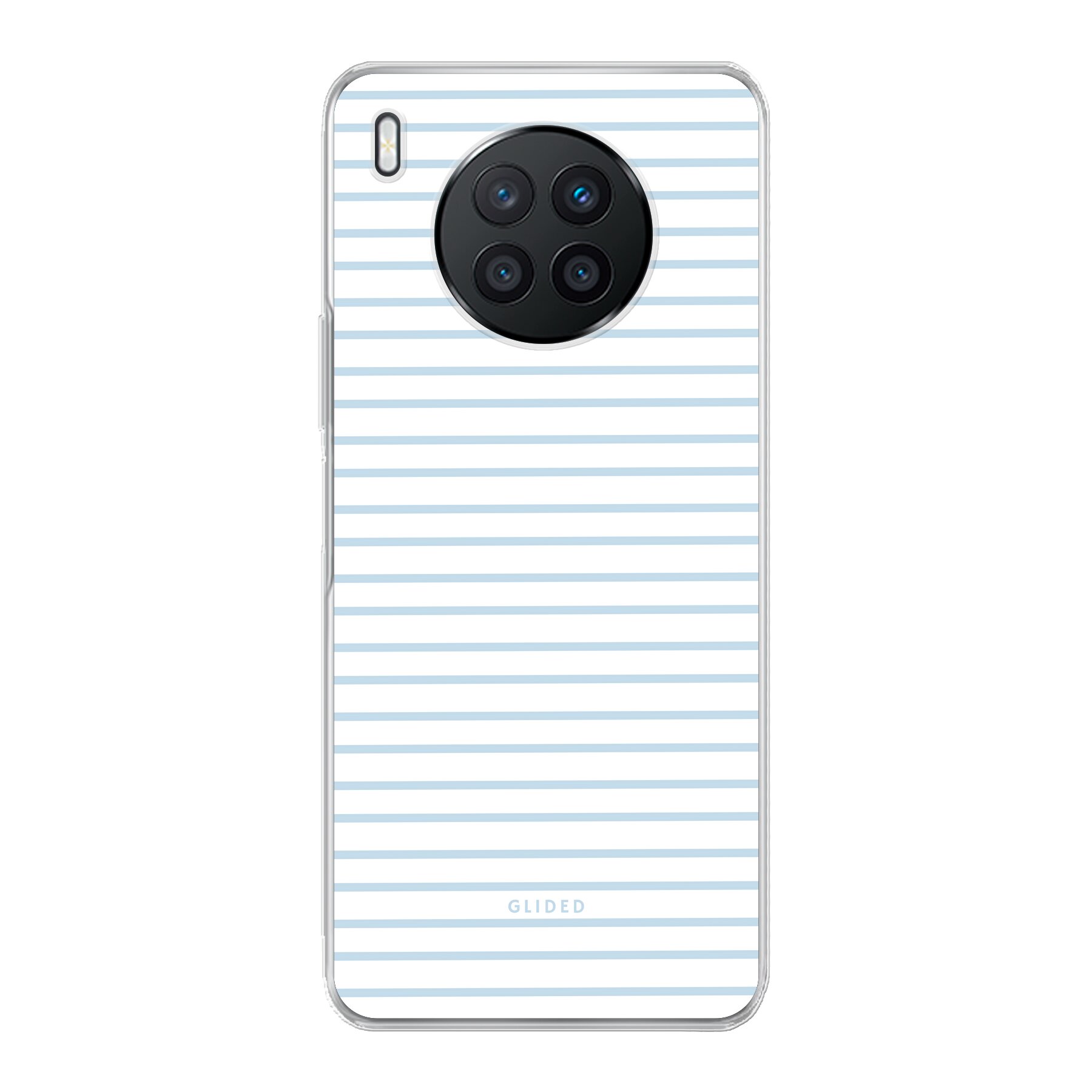 Blue & White Stripes - Huawei Nova 8i Handyhülle