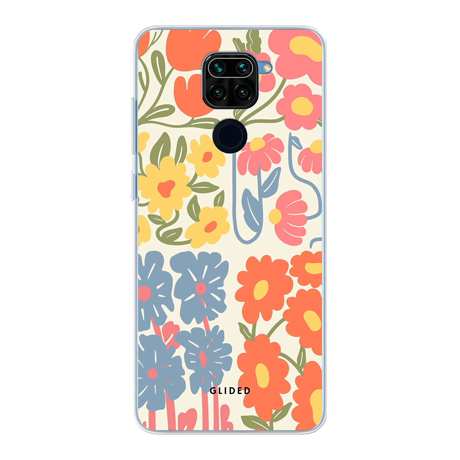 Colorful Flowy - Xiaomi Redmi Note 9 Handyhülle