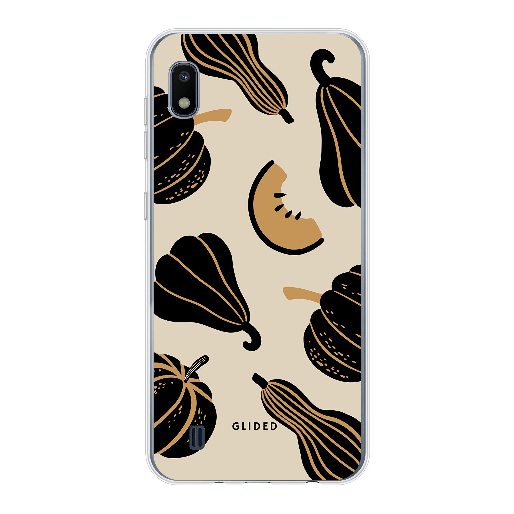 Beige and Black Pumpkin - Samsung Galaxy A10 Handyhülle