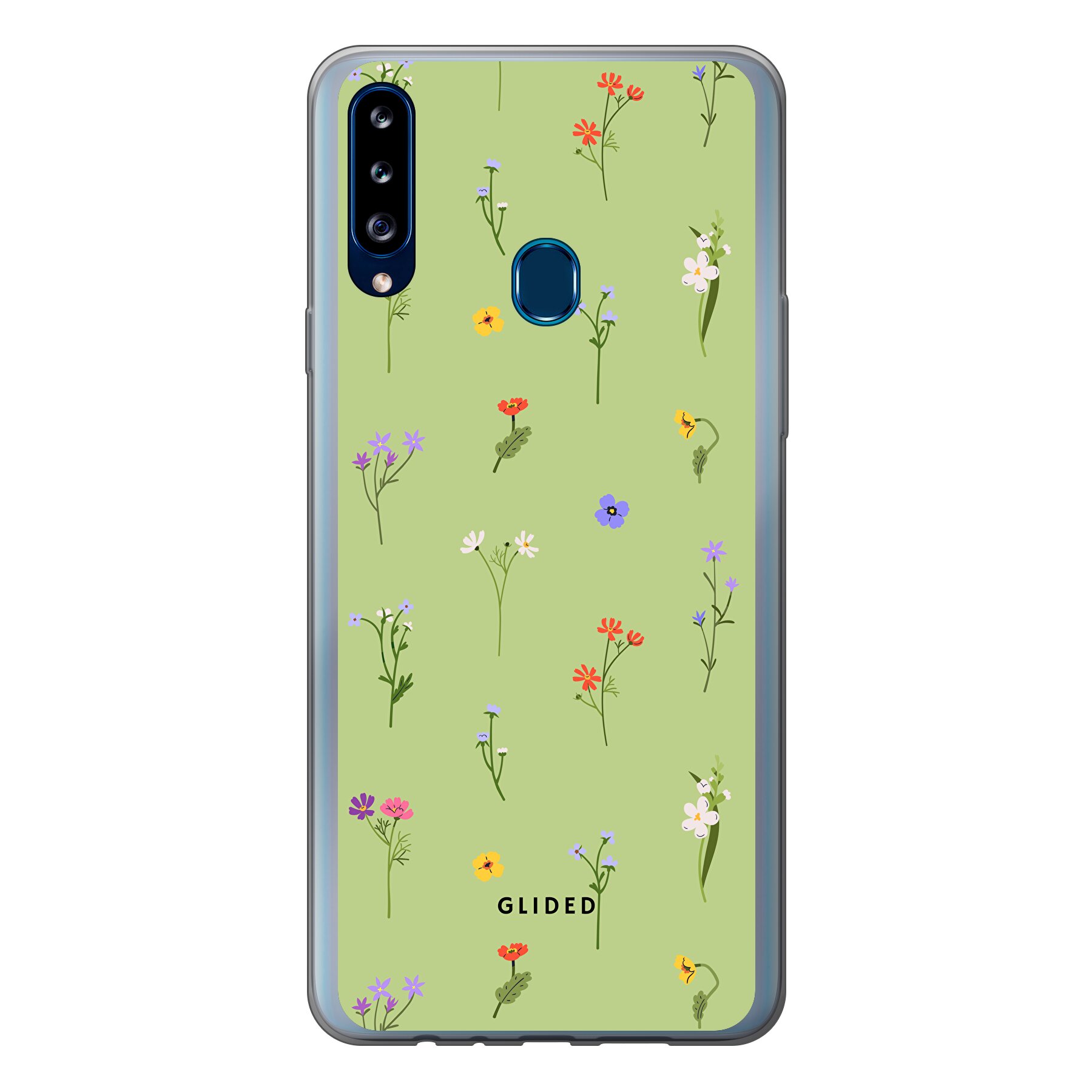 Green Floral - Samsung Galaxy A20s Handyhülle