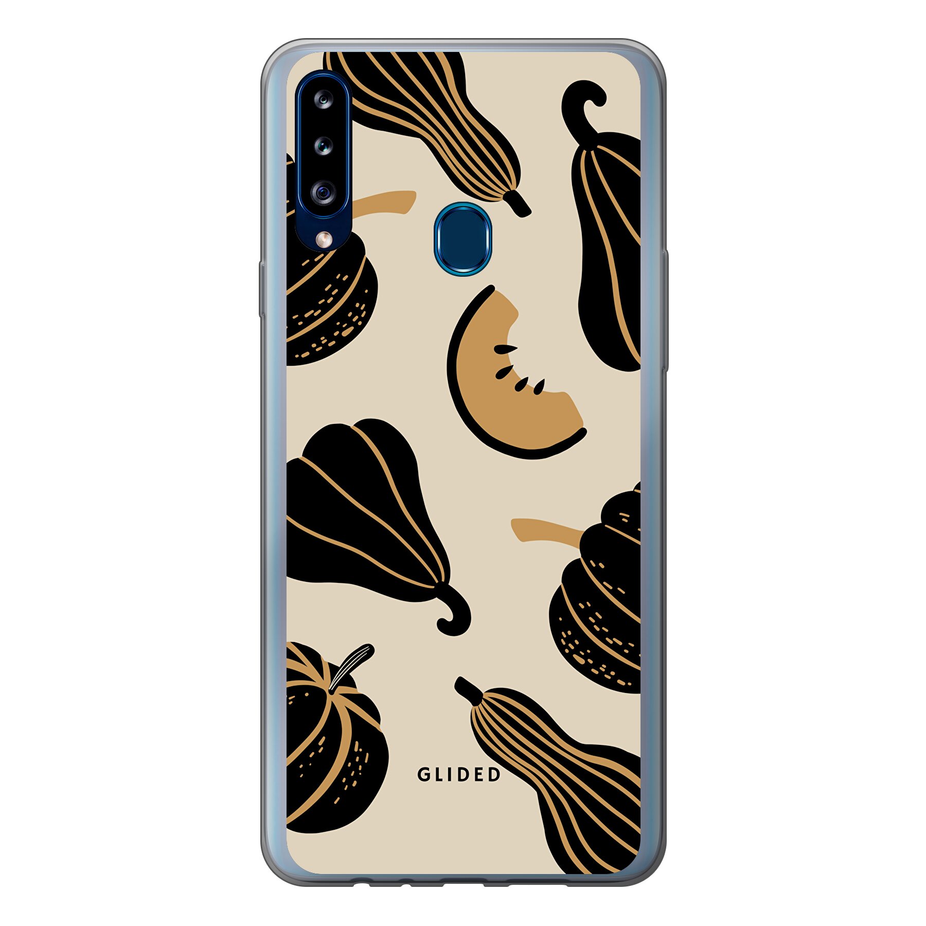 Beige and Black Pumpkin - Samsung Galaxy A20s Handyhülle