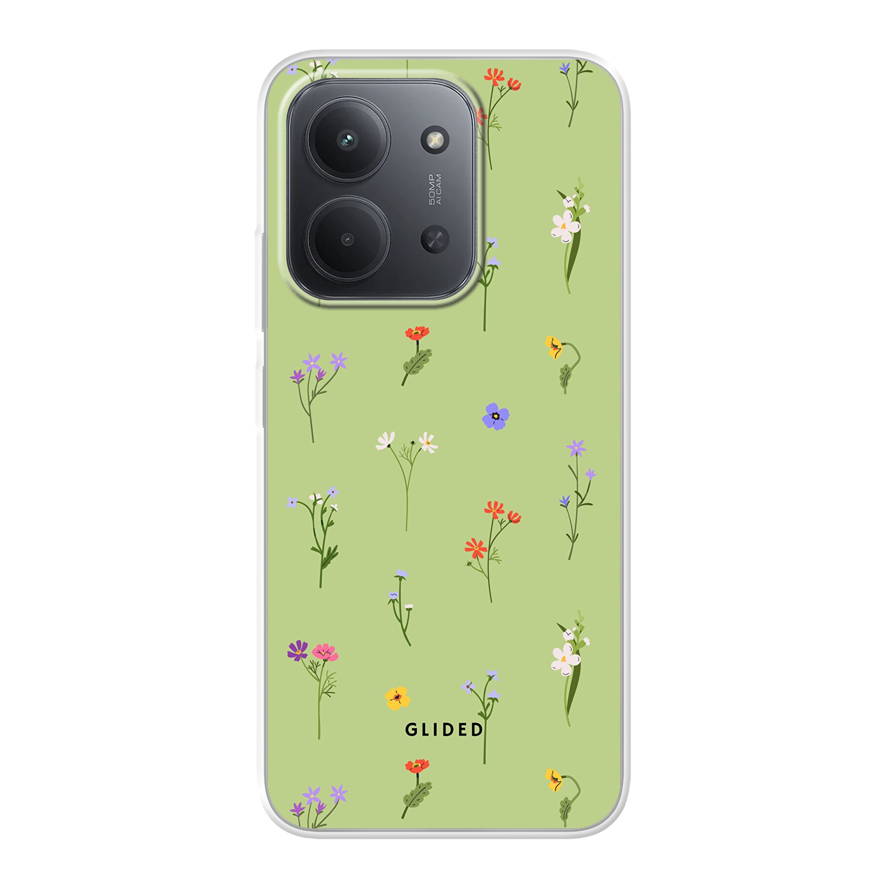 Green Floral - Xiaomi Redmi 15C 4G Handyhülle