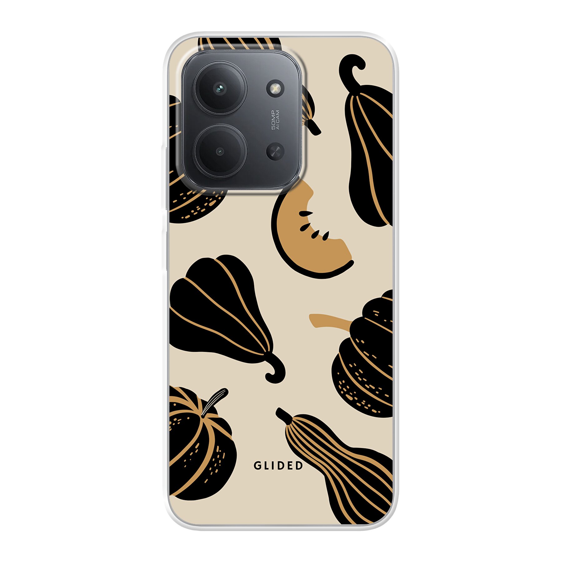 Beige and Black Pumpkin - Xiaomi Redmi 15C 4G Handyhülle