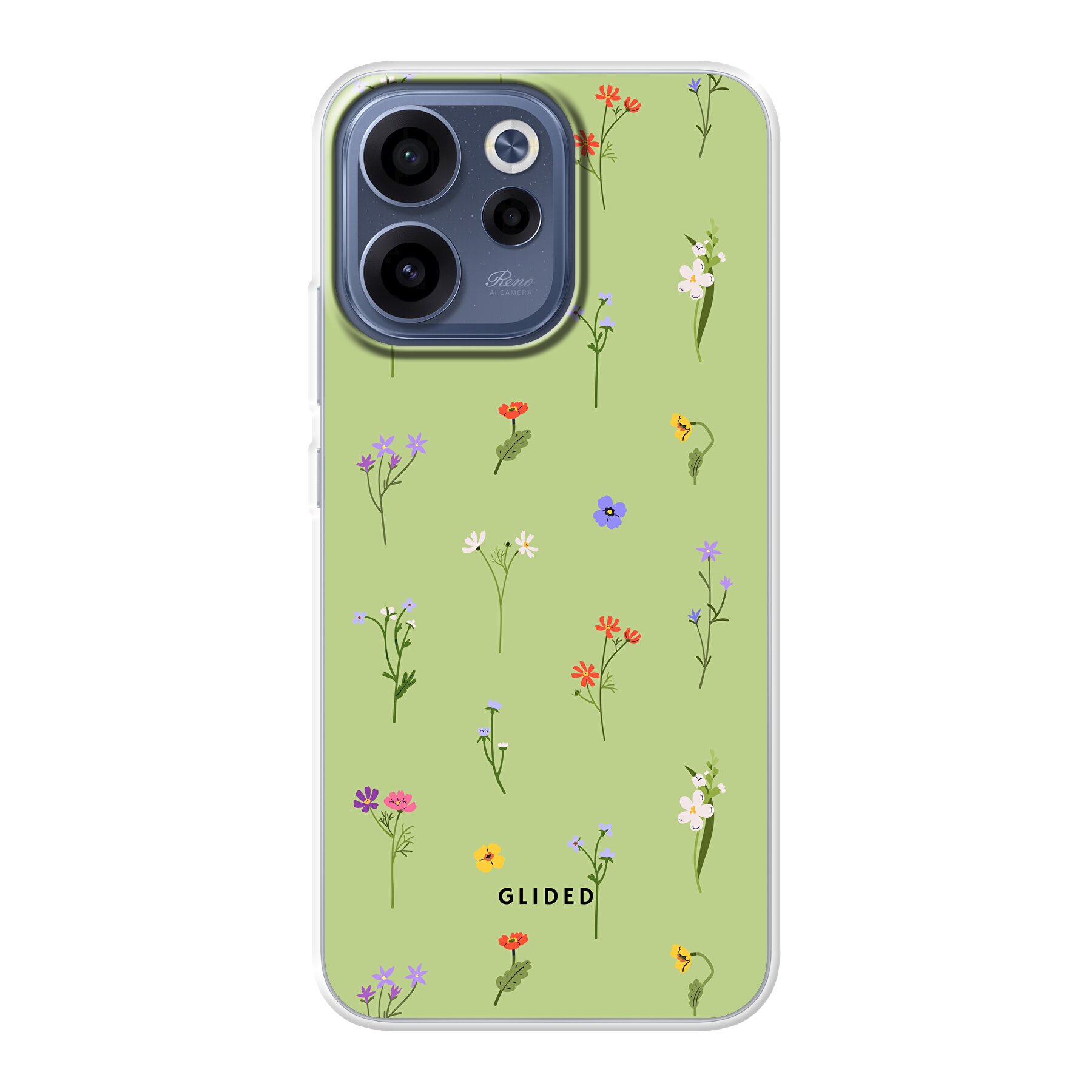 Green Floral - Oppo Reno15 F Handyhülle