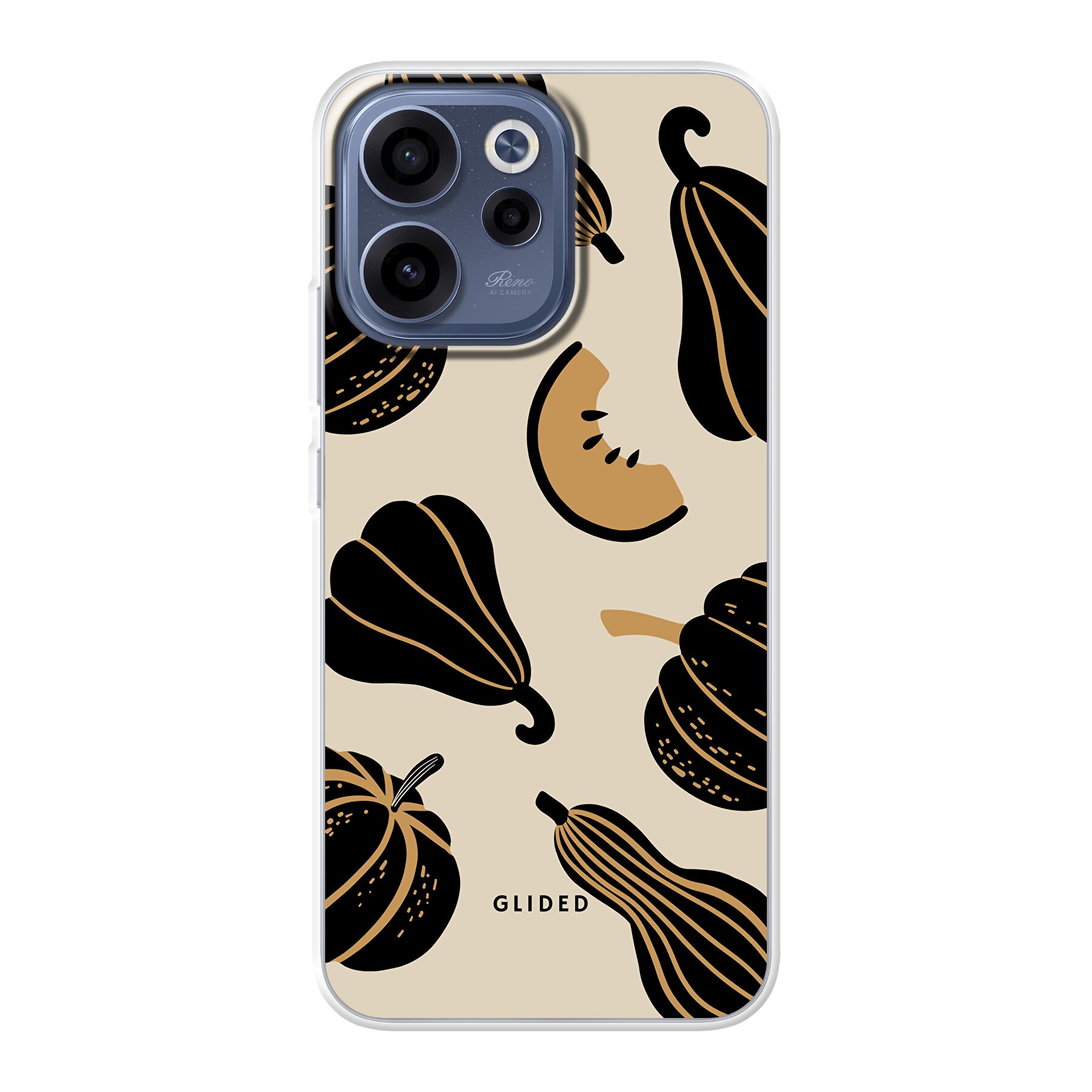 Beige and Black Pumpkin - Oppo Reno15 F Handyhülle