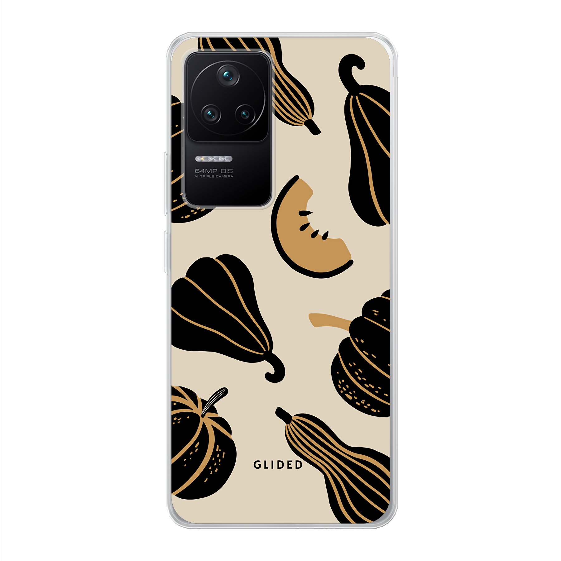 Beige and Black Pumpkin - Xiaomi Poco F4 Handyhülle