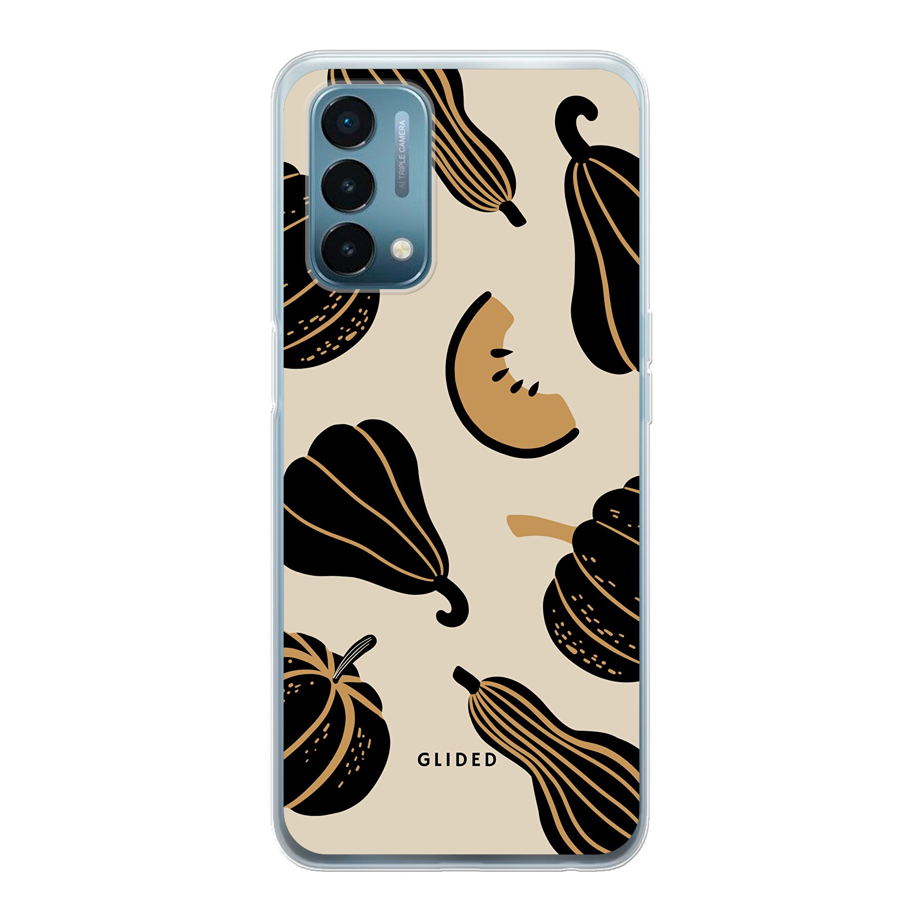 Beige and Black Pumpkin - OnePlus Nord N200 5G Handyhülle