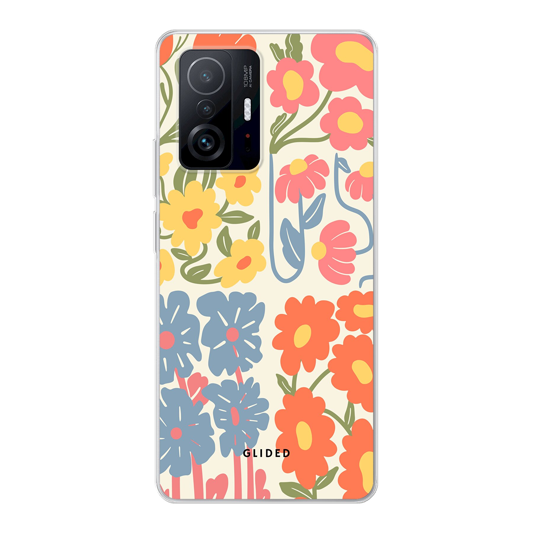 Tuotekuva Colorful Flowy - Xiaomi 11T Puhelimen suojakuori