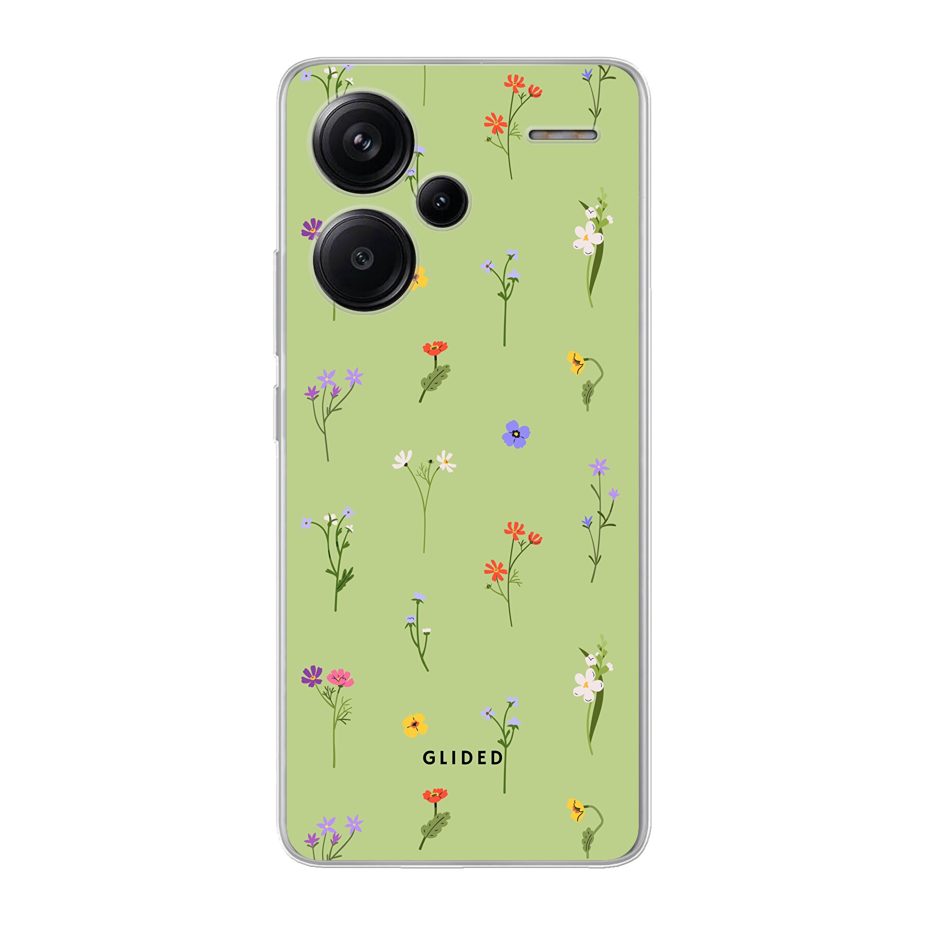 Green Floral - Xiaomi Redmi Note 13 Pro+ Handyhülle