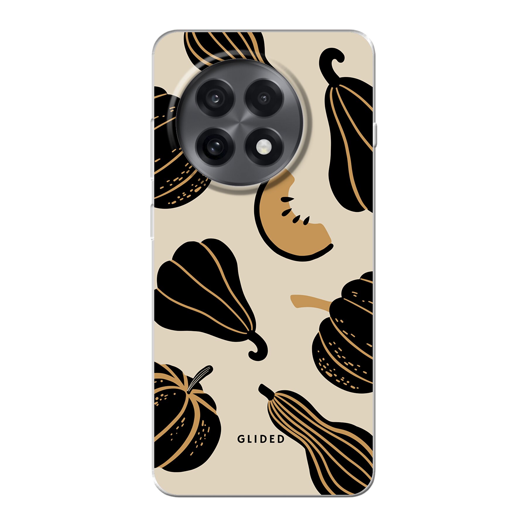 Beige and Black Pumpkin - OnePlus 13R Handyhülle