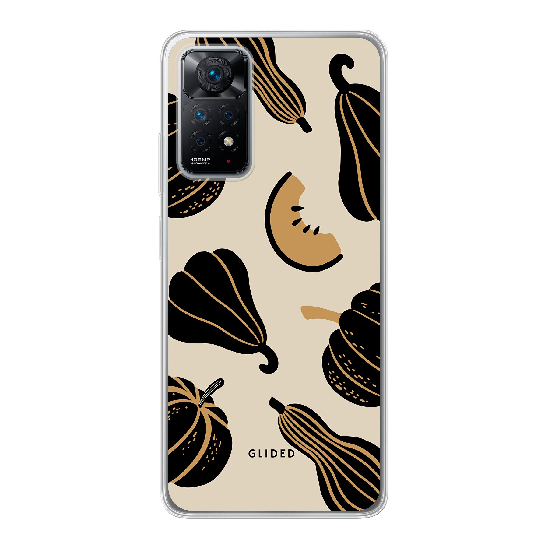 Beige and Black Pumpkin - Xiaomi Redmi Note 11 Pro 5G Handyhülle