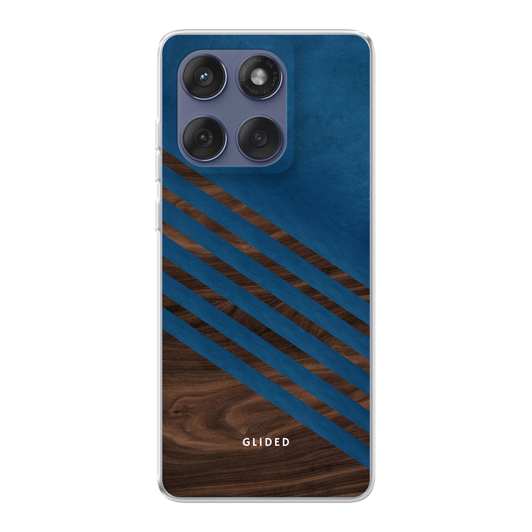 Blue Wood - Motorola Edge 60s Handyhülle