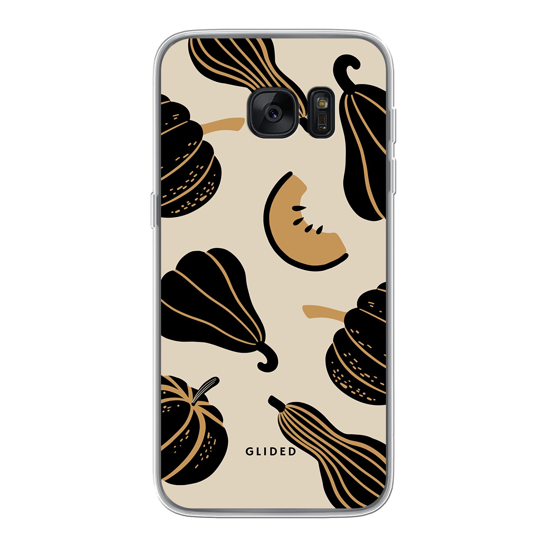 Beige and Black Pumpkin - Samsung Galaxy S7 Handyhülle