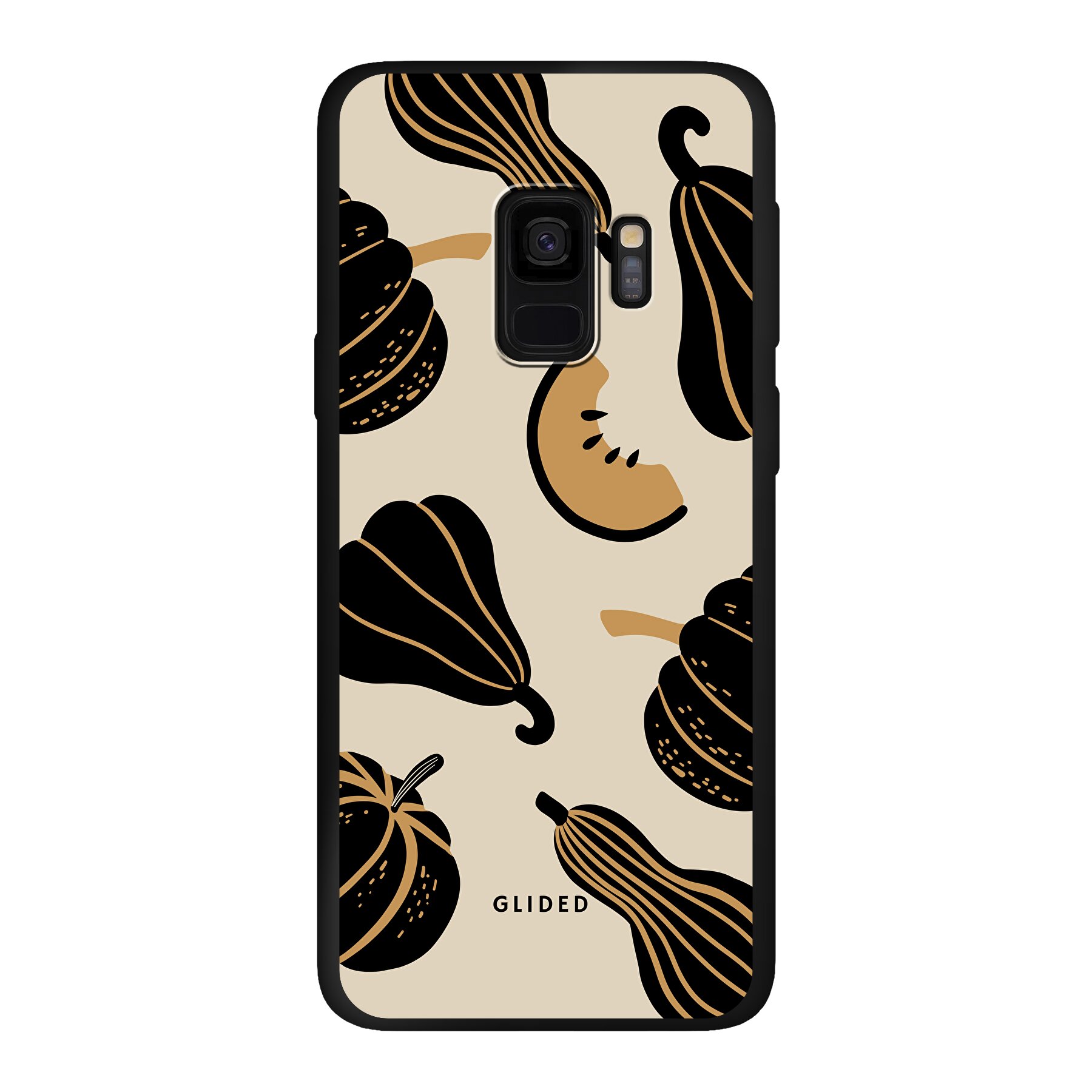 Beige and Black Pumpkin - Samsung Galaxy S9 Handyhülle