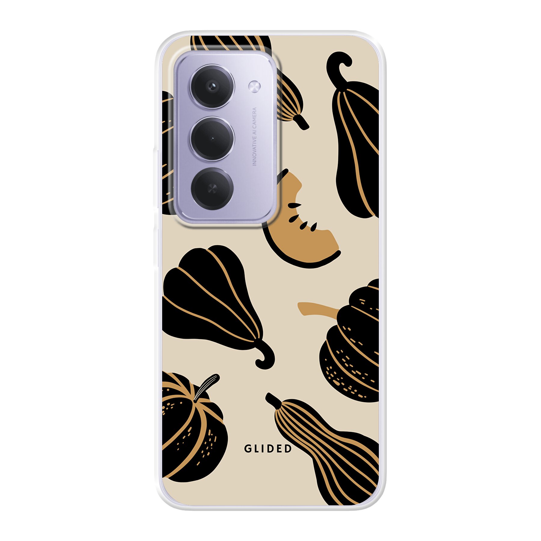 Beige and Black Pumpkin - Xiaomi Redmi 15 4G Handyhülle