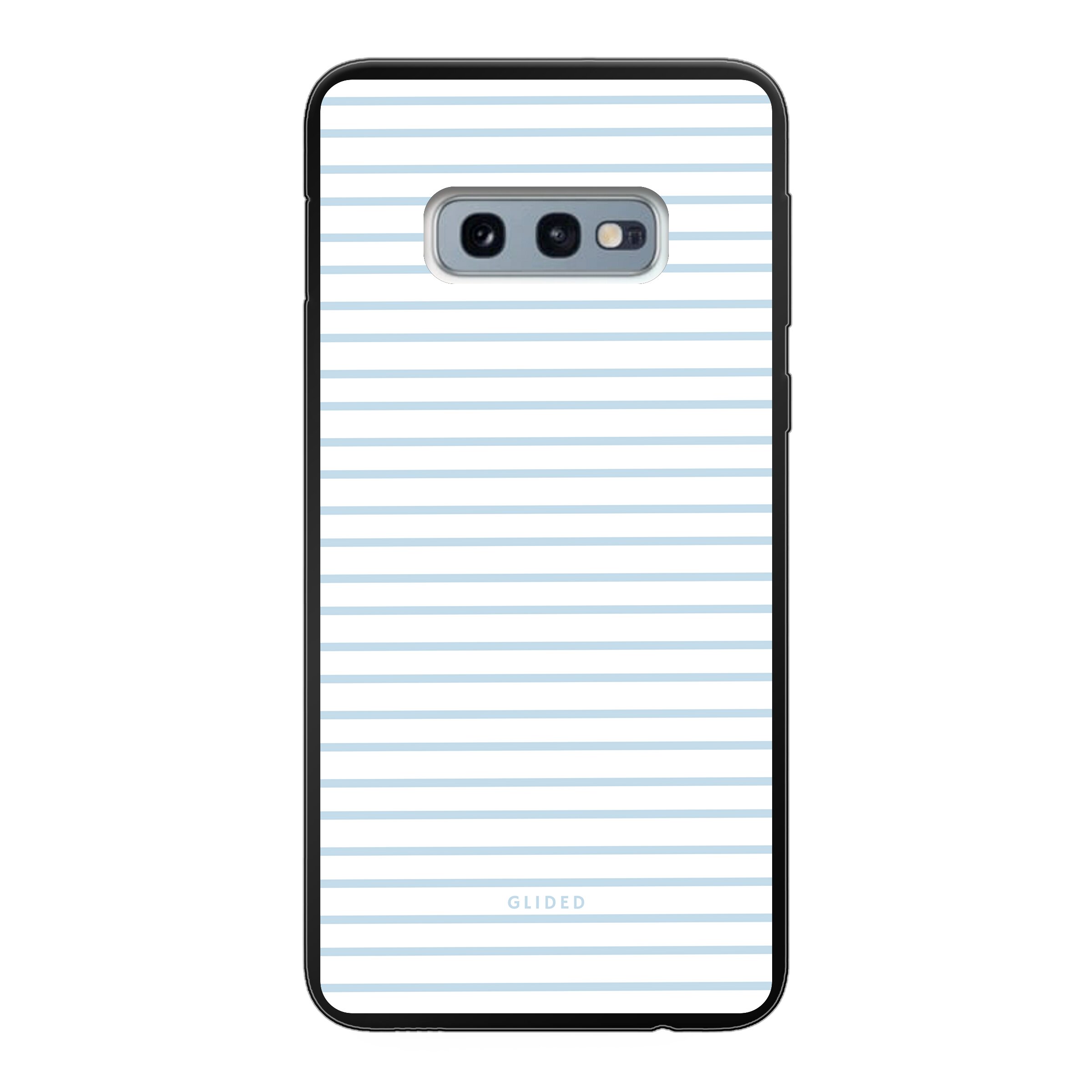 Blue & White Stripes - Samsung Galaxy S10e Handyhülle