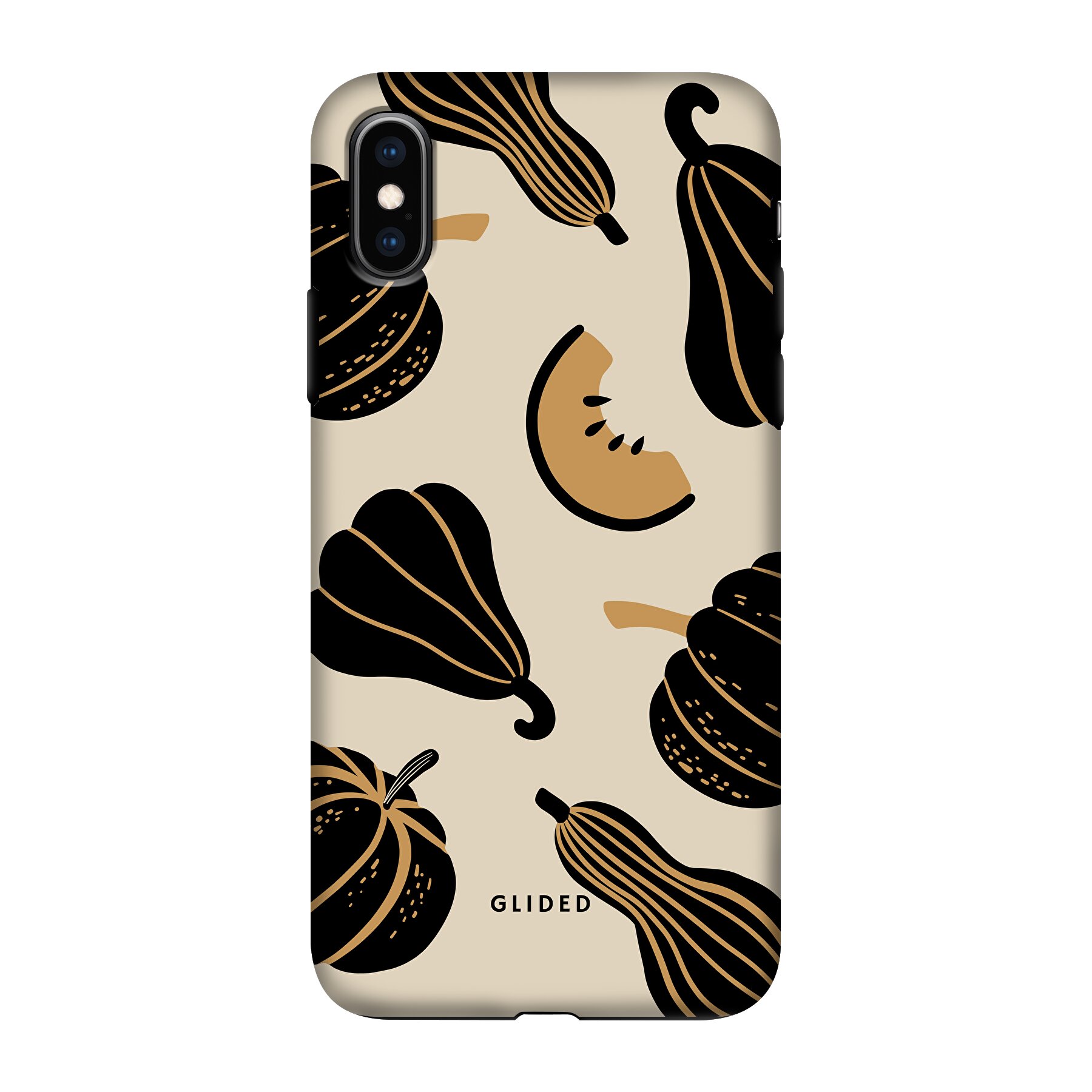 Produktbild Beige and Black Pumpkin - iPhone X Handyhülle